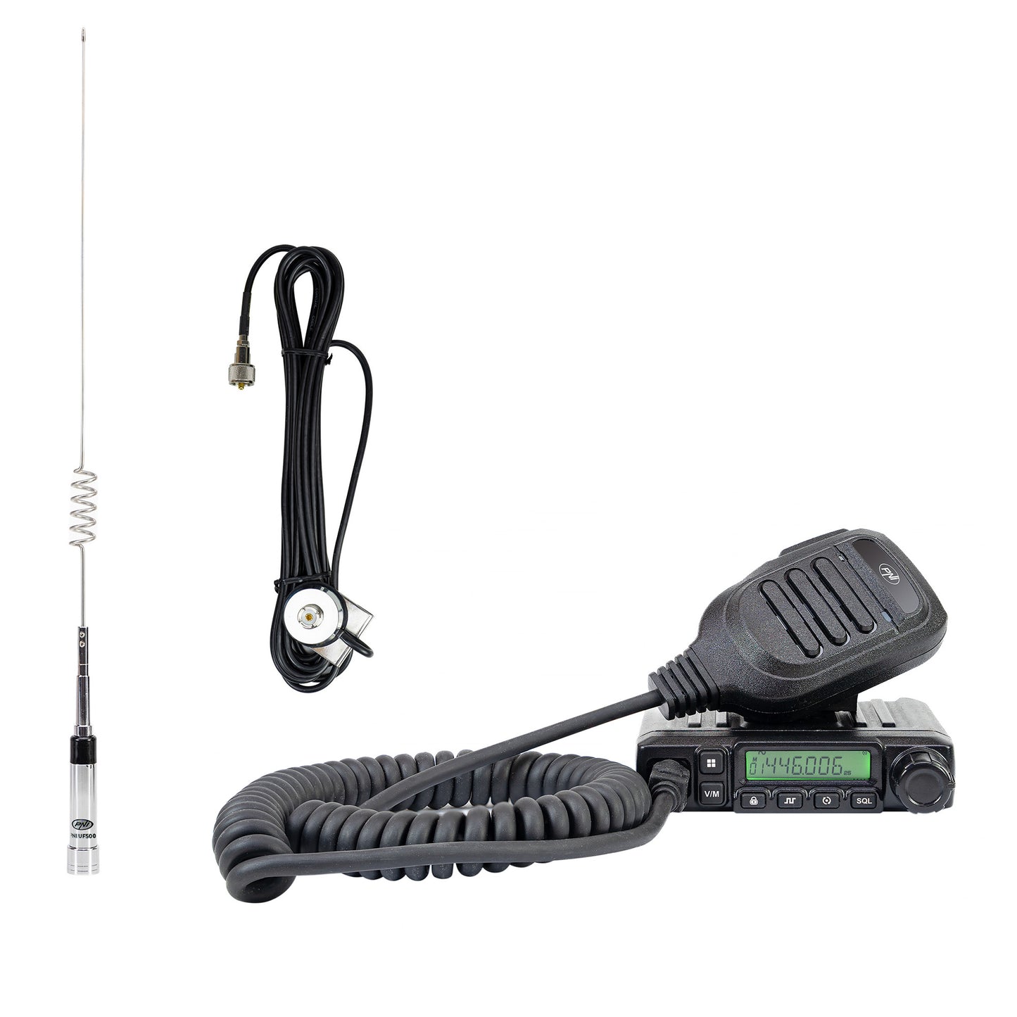 Pachet Statie radio UHF PNI Escort HP 446, 199 canale si Antena PNI UF500 cu cablu