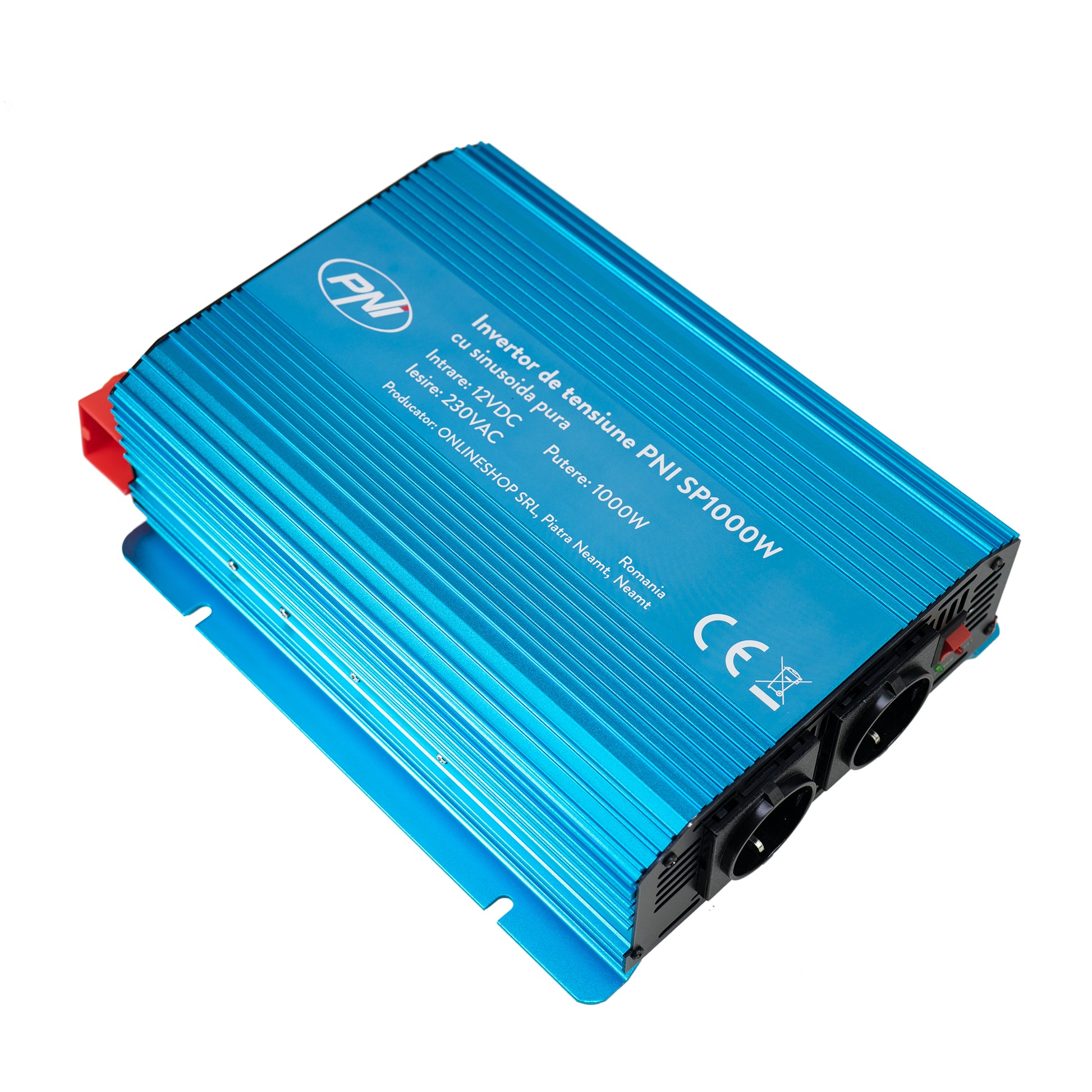 Pachet Invertor de tensiune PNI SP1000W cu sinusoida pura, alimentare 12V + Cadou Sticky Pad Blue