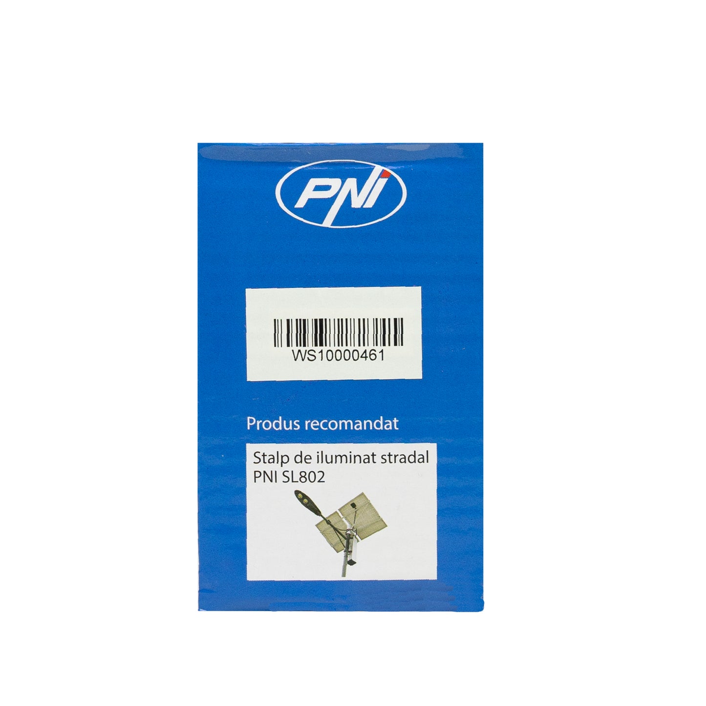 Lampa solara LED PNI GreenHouse WS10, 100 LED-uri, 600 lm, unghi PIR 120 grade, acumulator 1800 mAh, montaj pe perete
