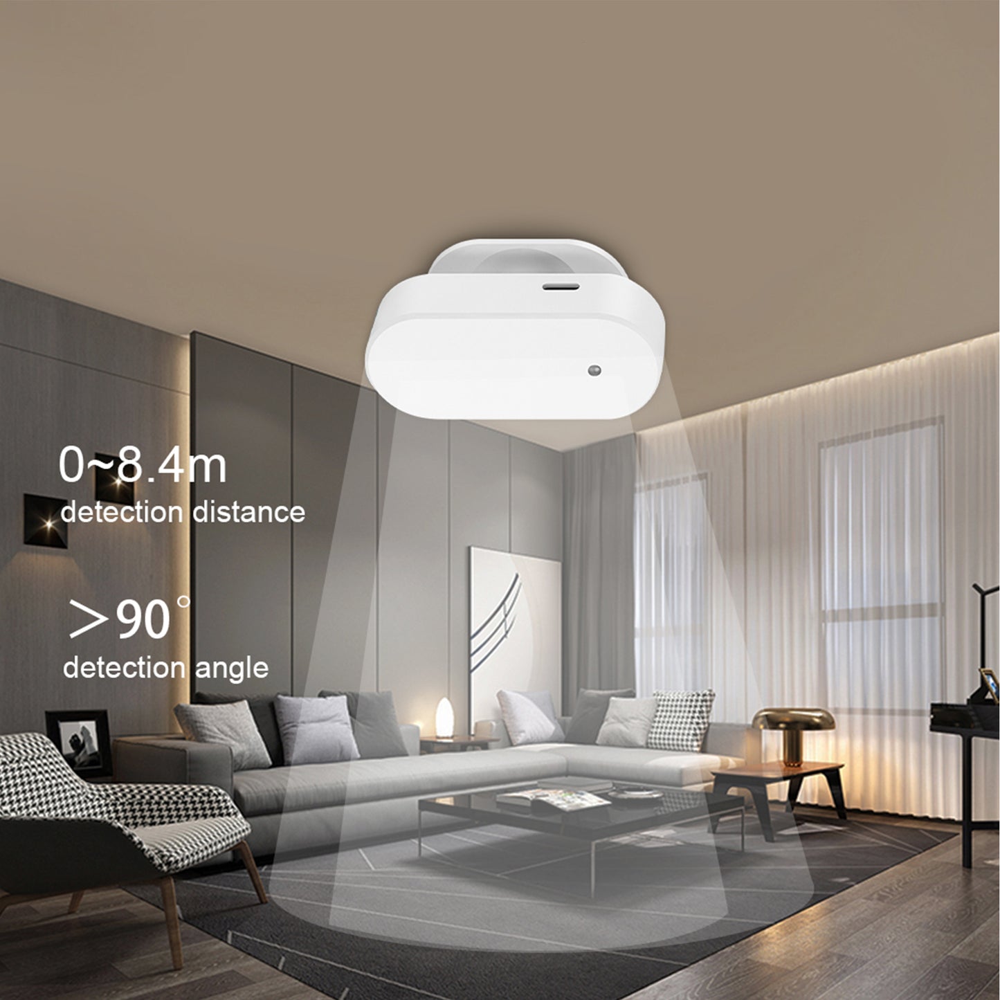 Senzor de miscare PNI SafeHouse HS403 wireless compatibil aplicatia Tuya