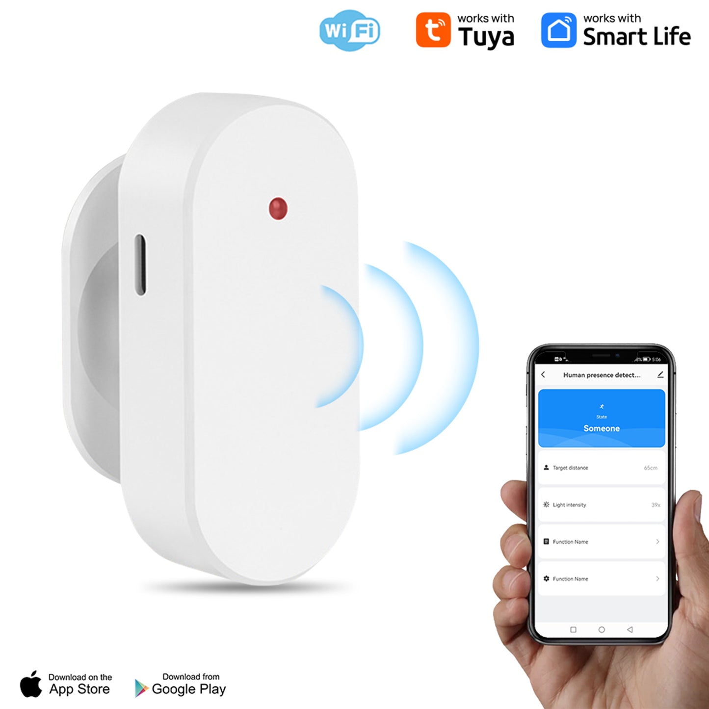 Senzor de miscare PNI SafeHouse HS403 wireless compatibil aplicatia Tuya