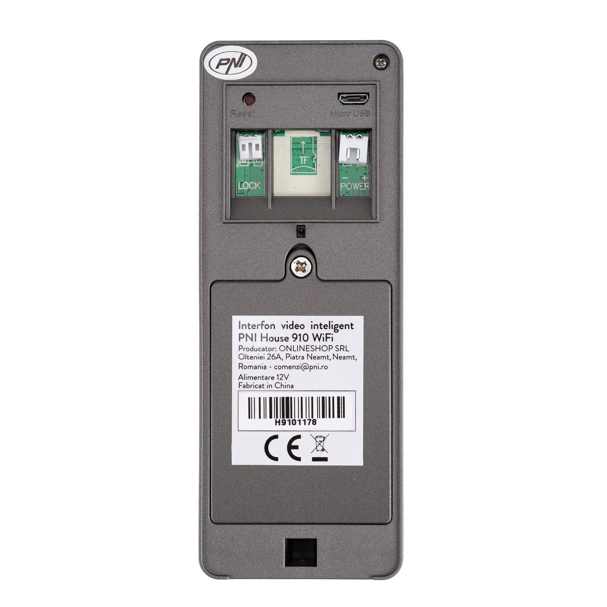 Pachet Interfon video inteligent PNI House 910 WiFi HD, P2P, iesire yala + cadou Sticky Pad Blue