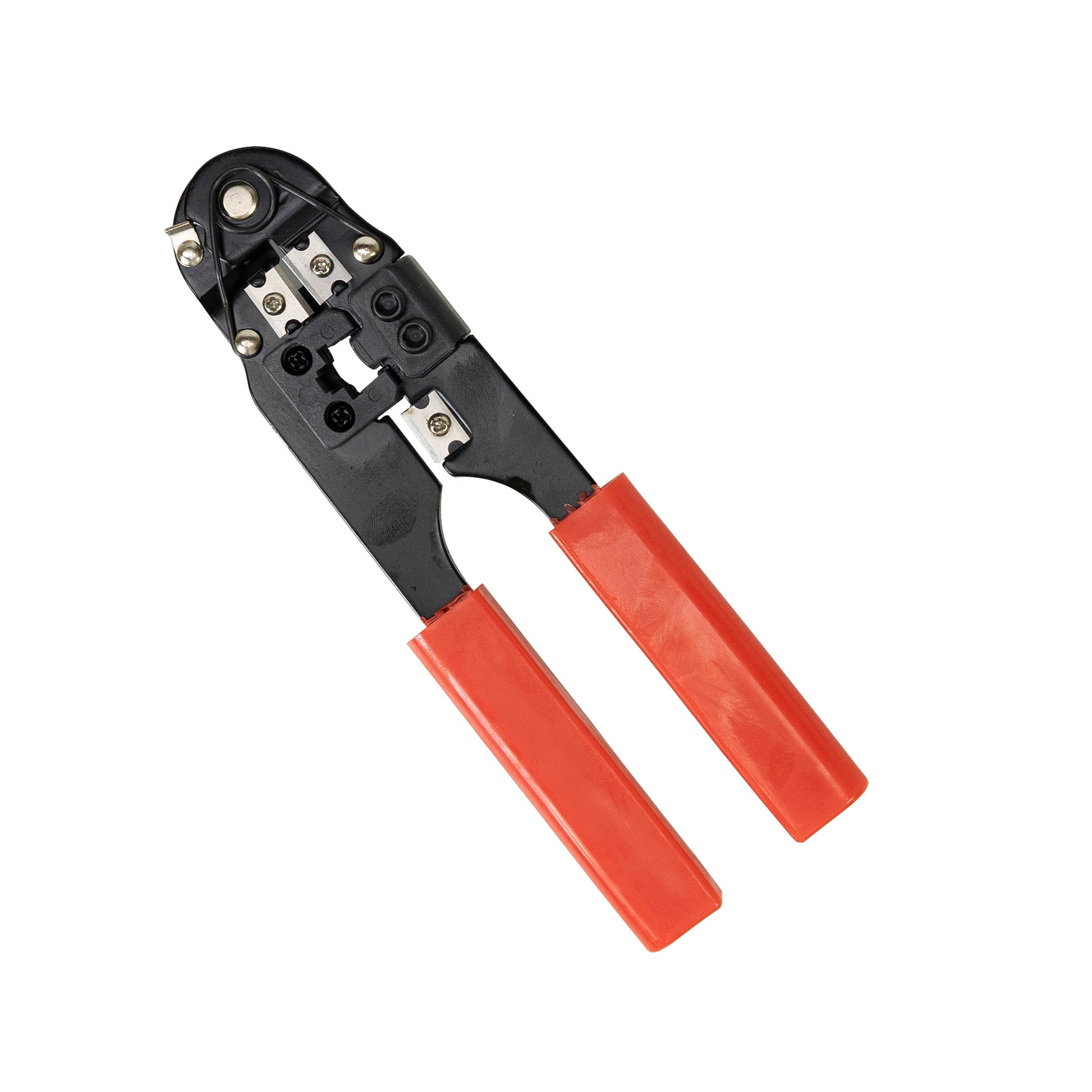 Cleste PNI SR5 pentru taiat, dezizolat cablu si sertizat mufe RJ45 CAT5, CAT6, rosu