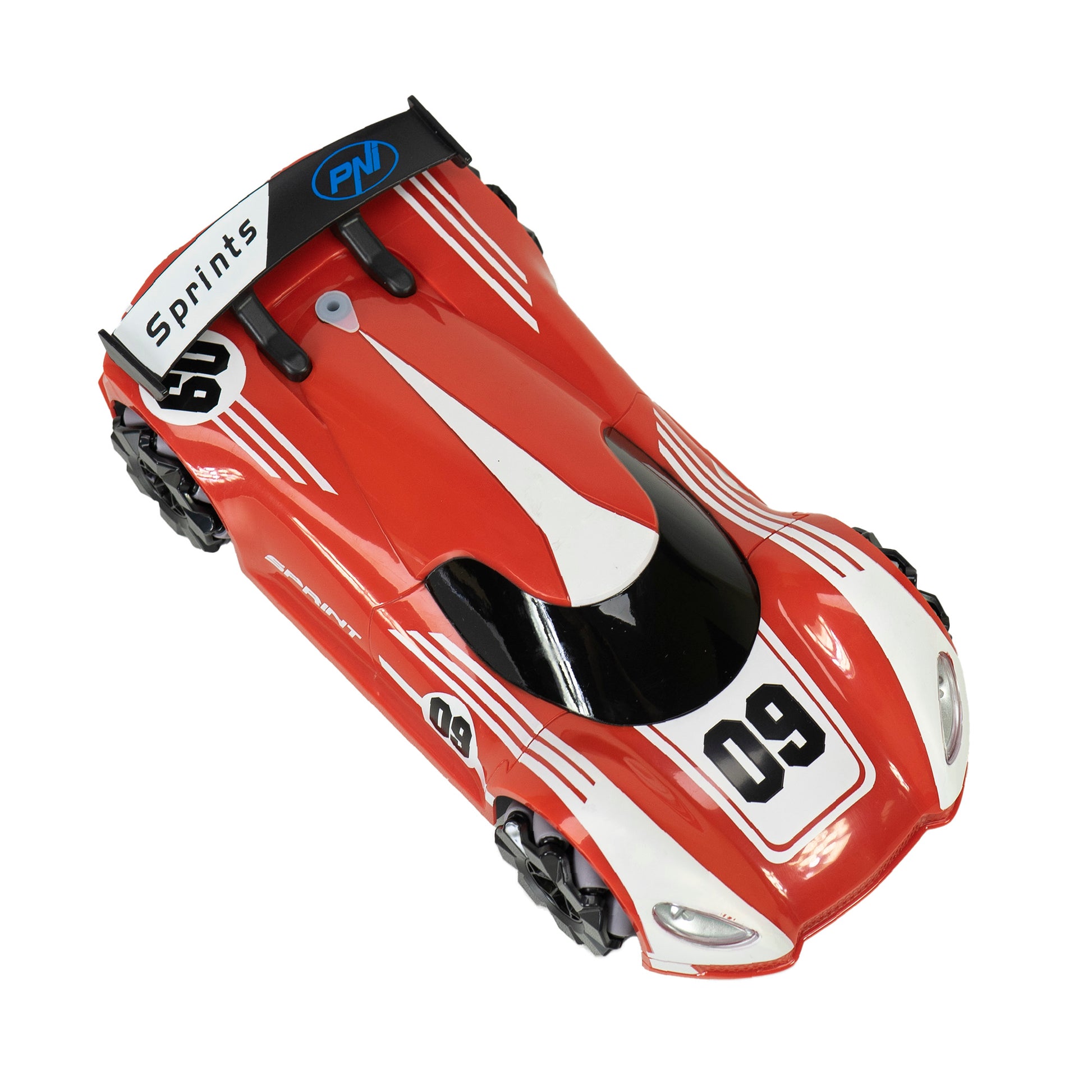 Jucarie masinuta sport Silvercloud RedOne cu telecomanda,  cu efect "fum" si LED-uri, acumulator de rezerva 1500mAh, miscari omnidirectionale, rosu