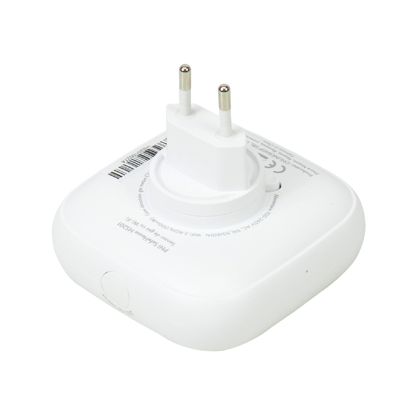 Senzor de gaz metan (CH4) PNI SafeHouse HS201 cu Wi-Fi, control din aplicatia Tuya Smart, alimentare 230V, 70dB, prompt vocal, alarma sonora si vizuala