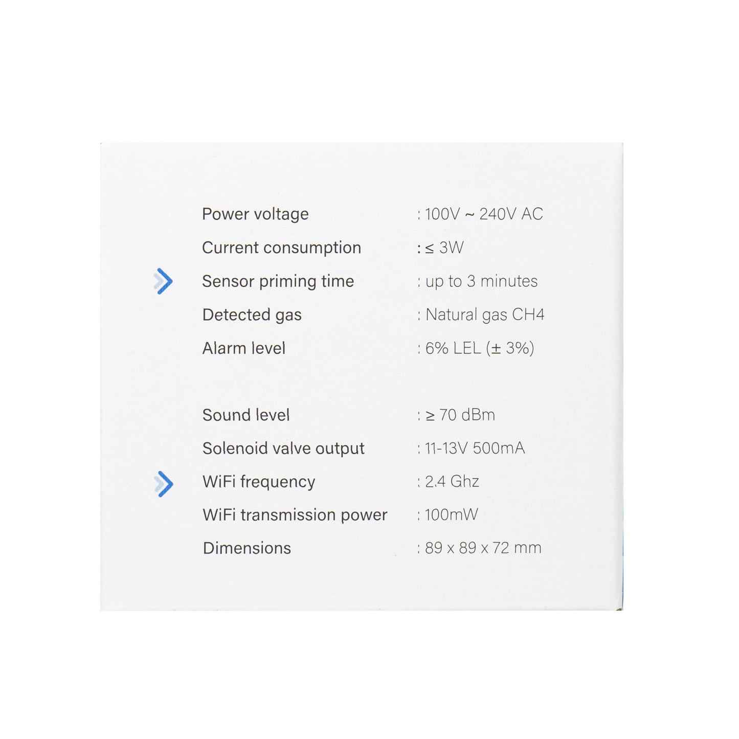 Senzor de gaz metan (CH4) PNI SafeHouse HS201 cu Wi-Fi, control din aplicatia Tuya Smart, alimentare 230V, 70dB, prompt vocal, alarma sonora si vizuala