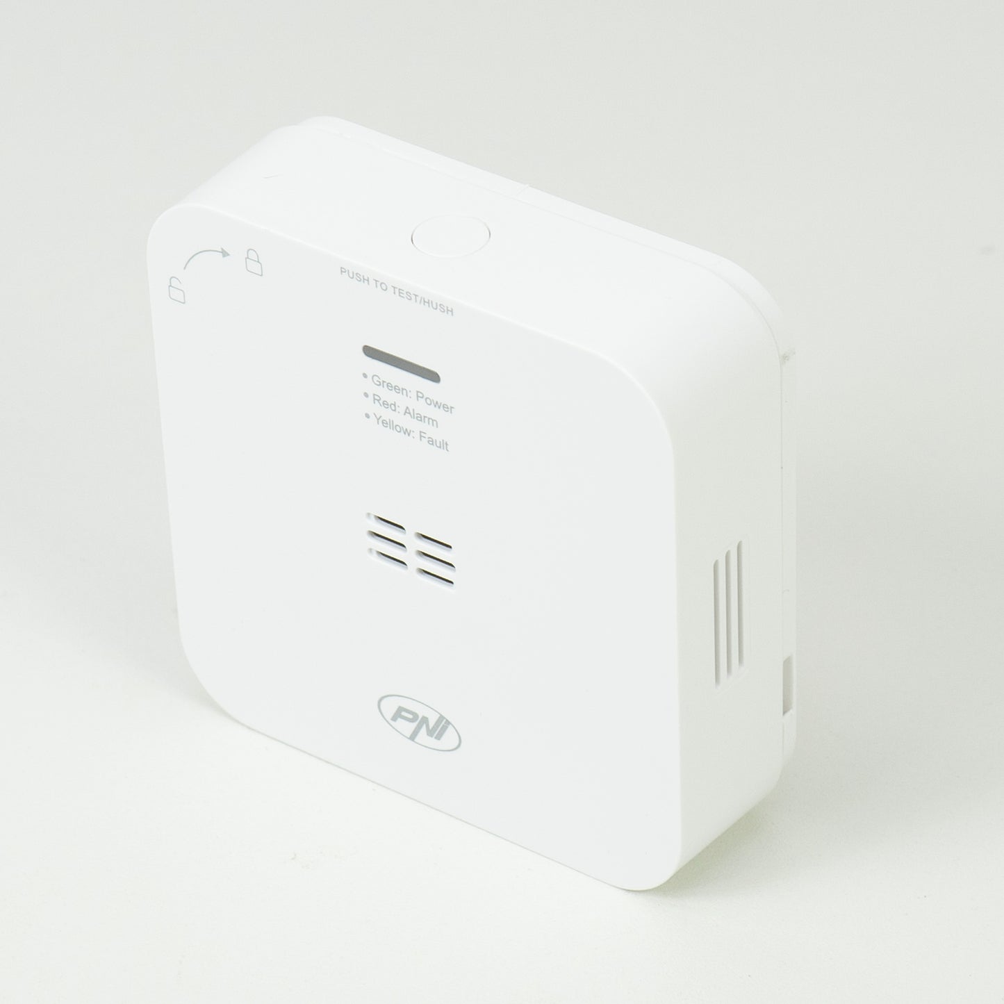 Senzor de monoxid de carbon (CO) PNI SafeHouse HS281 cu Wi-Fi, control din aplicatia Tuya Smart, alimentare baterii AA, 85dB, alarma sonora si vizuala, alarma silentioasa