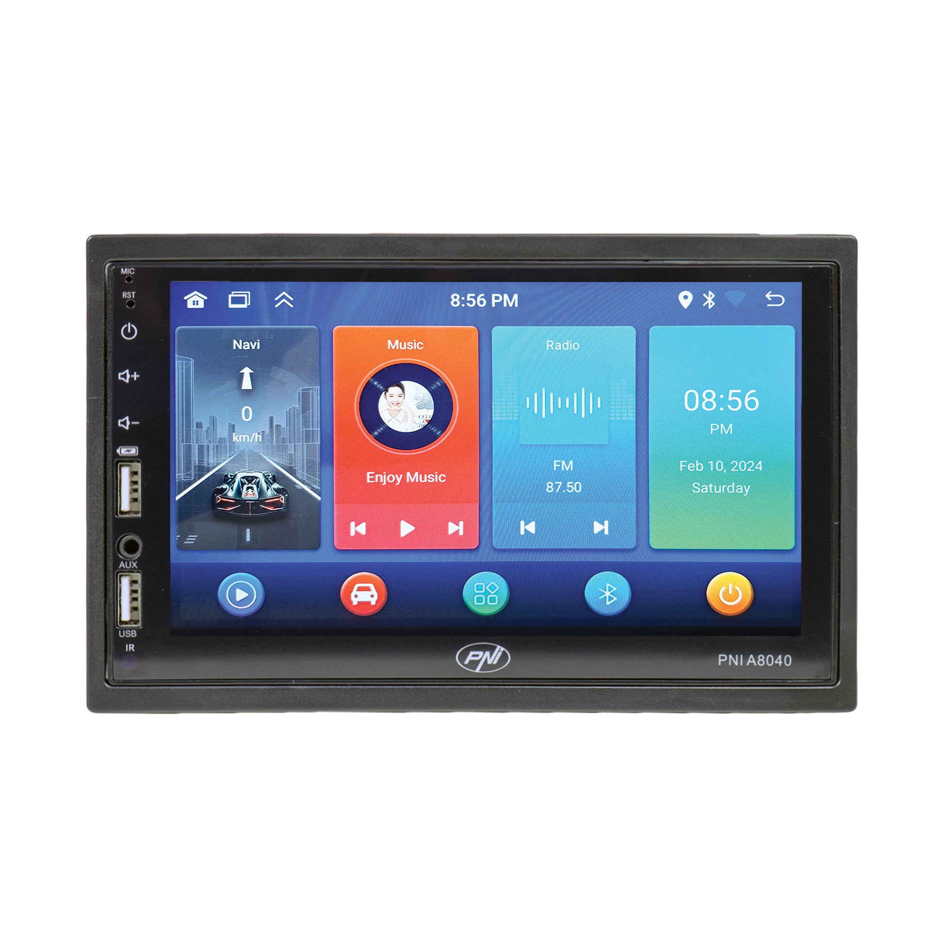 Multimedia player auto PNI A8040 cu Android 13, 2GB DDR3/ROM 32GB, ecran 7 inch, CarPlay, Android Auto, 2 x USB, BT