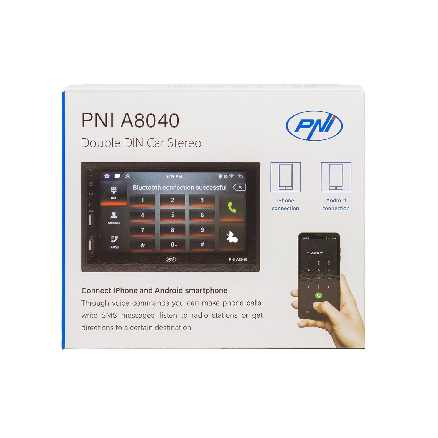 Multimedia player auto PNI A8040 cu Android 13, 2GB DDR3/ROM 32GB, ecran 7 inch, CarPlay, Android Auto, 2 x USB, BT