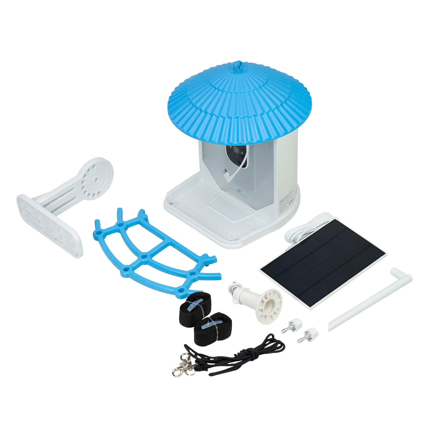 Hranitoare inteligenta pentru pasari PNI MyBird PT035 cu camera Wi-Fi 4MP si panou solar 3W, rezervor hrana 2l, aplicatie dedicata, detectie miscare, notificari instant, slot card micro SD, audio bidirectional, vizibilitate noctura