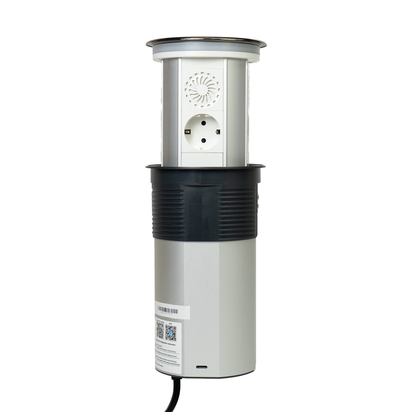 Priza inteligenta PNI SmartHome WP300 WiFi, incastrabila in podea, 3 x schuko, 1 x USB-A, 1 x USB-C, IP65, gri