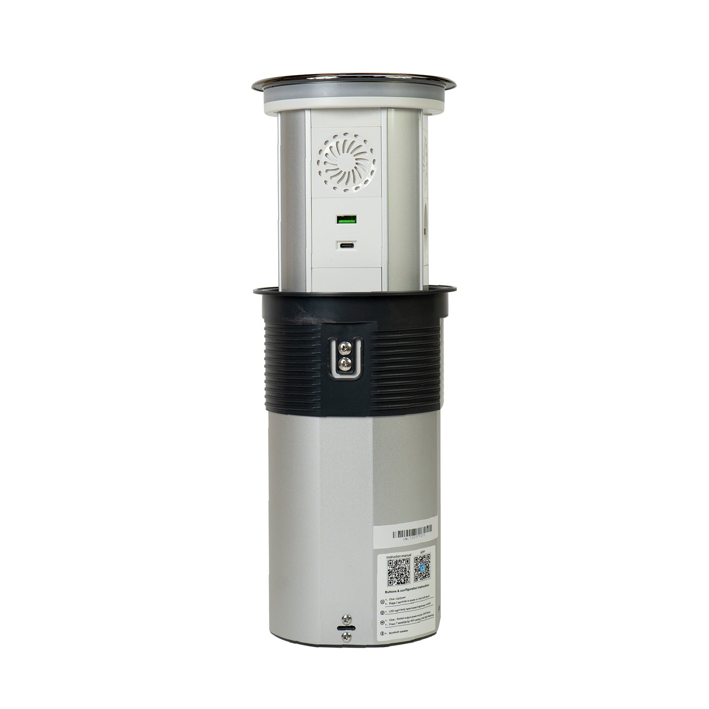 Priza inteligenta PNI SmartHome WP300 WiFi, incastrabila in podea, 3 x schuko, 1 x USB-A, 1 x USB-C, IP65, gri