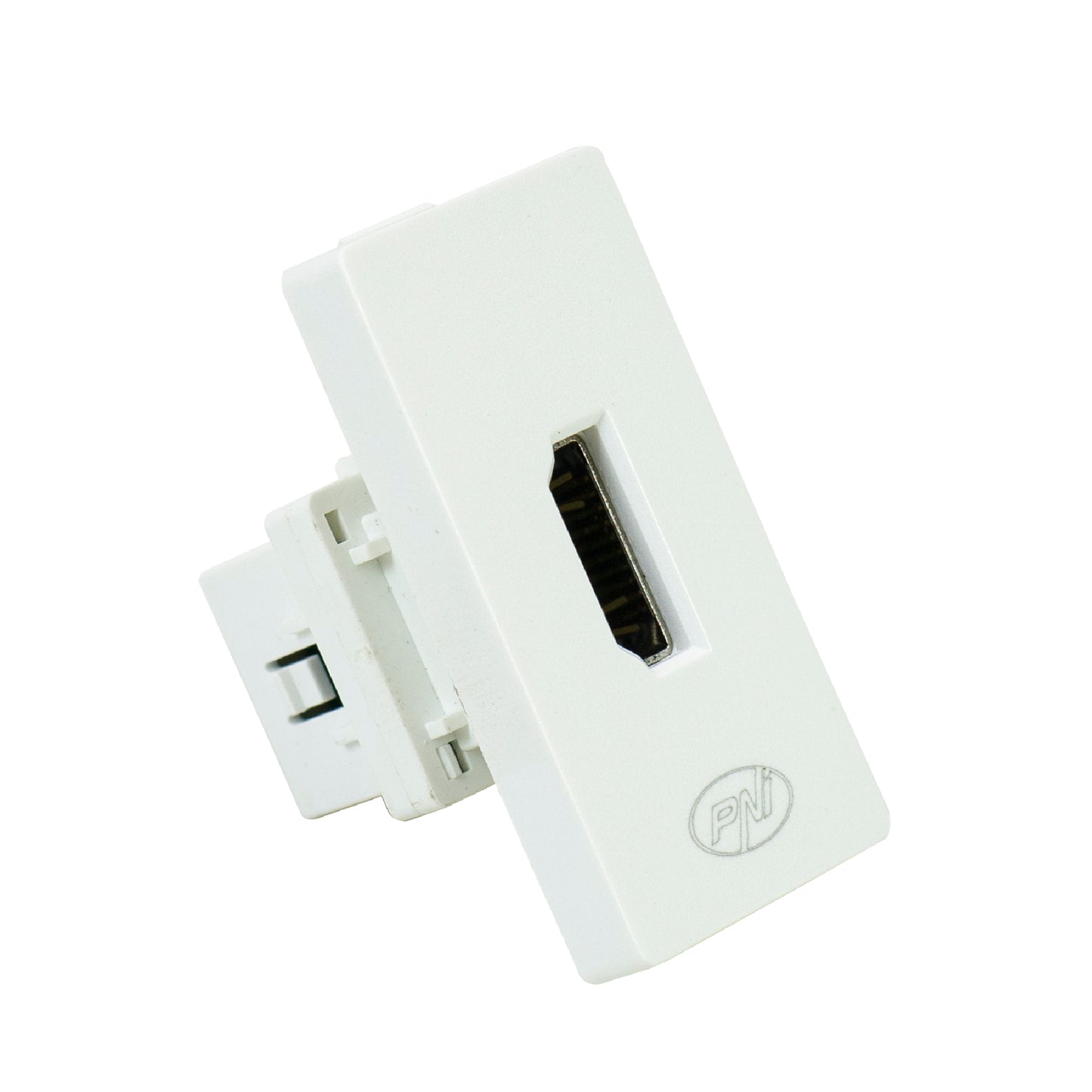 Priza HDMI PNI HD01 modulara, montaj incastrat, alb