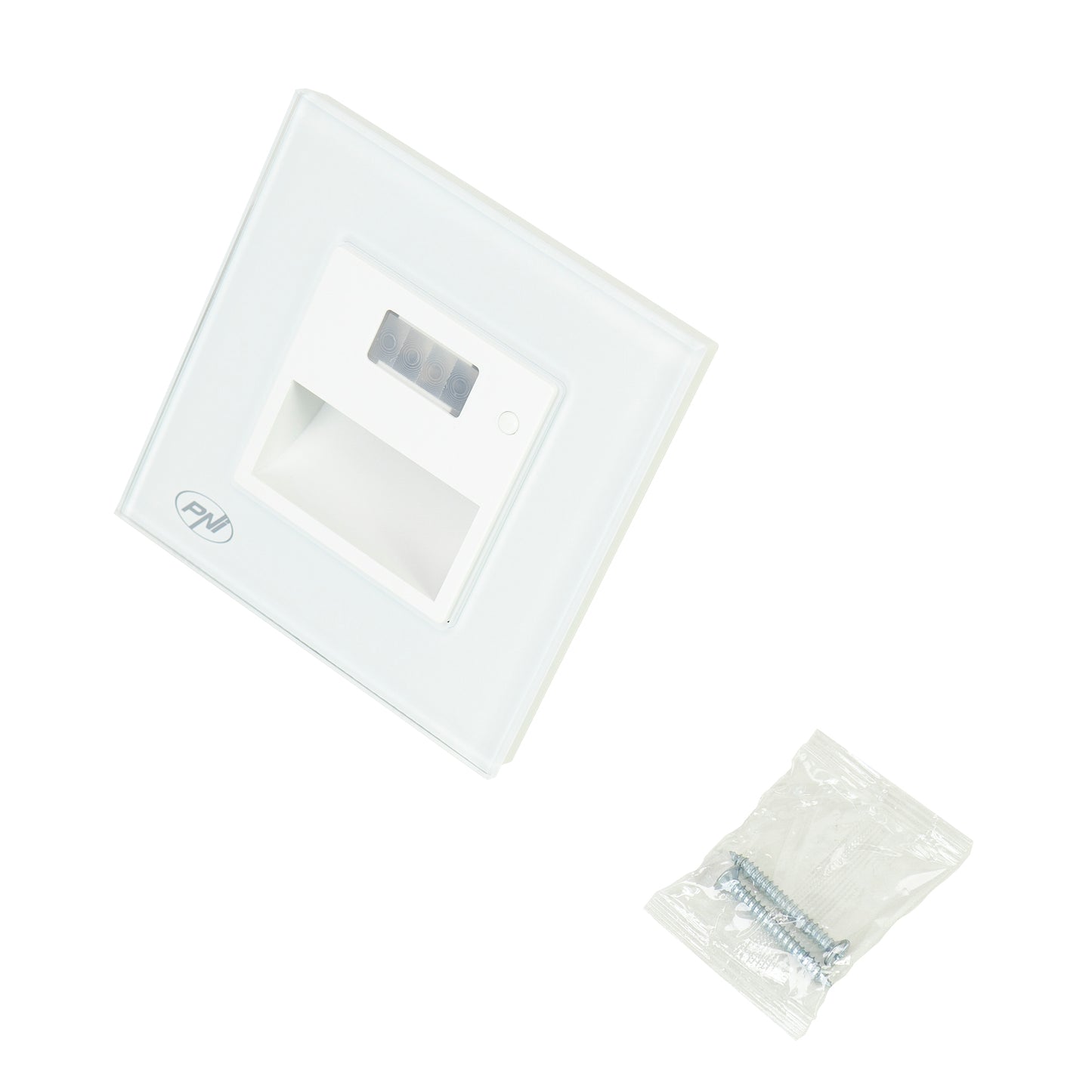 Lampa LED PNI WL100 pentru iluminare trepte scara, montaj incastrat, cu senzor de miscare, senzor de lumina, culoare lumina reglabila, intensitate lumina reglabila, mod noapte, mod zi, 1.5W, 150 lm