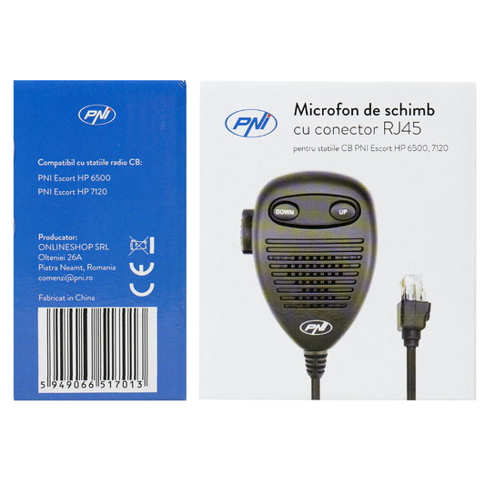 Microfon de schimb pentru statiile radio CB PNI Escort HP 6500, PNI Escort HP 7120