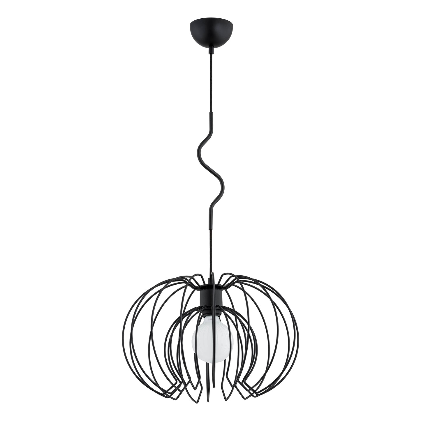 Corp de iluminat suspendat ADVITI BOLA 1P AD-LD-6221BE27, E27, maxim 60W, negru