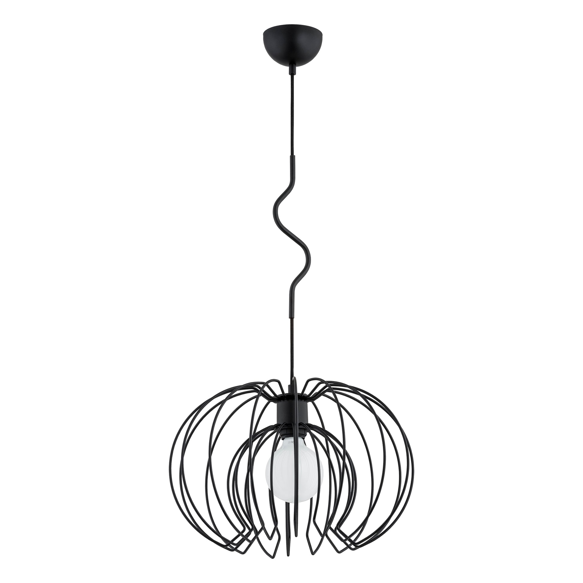 Corp de iluminat suspendat ADVITI BOLA 1P AD-LD-6221BE27, E27, maxim 60W, negru