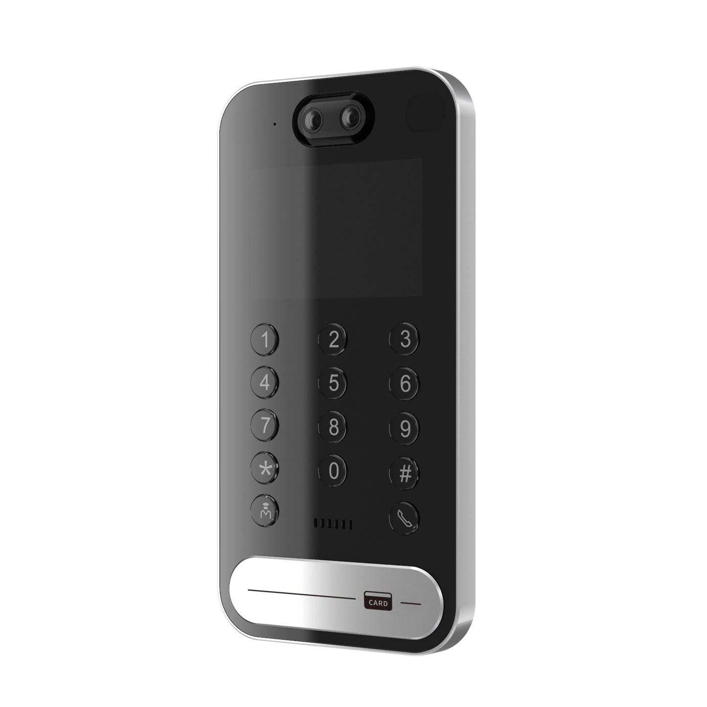 Unitate exterioara interfon video PNI UMS9000, ecran 3.5 inch, 2MP, recunoastere faciala, control din aplicatie, cititor de card inclus, iesire yala, compatibil cu unitate interioara interfon video PNI MS9000