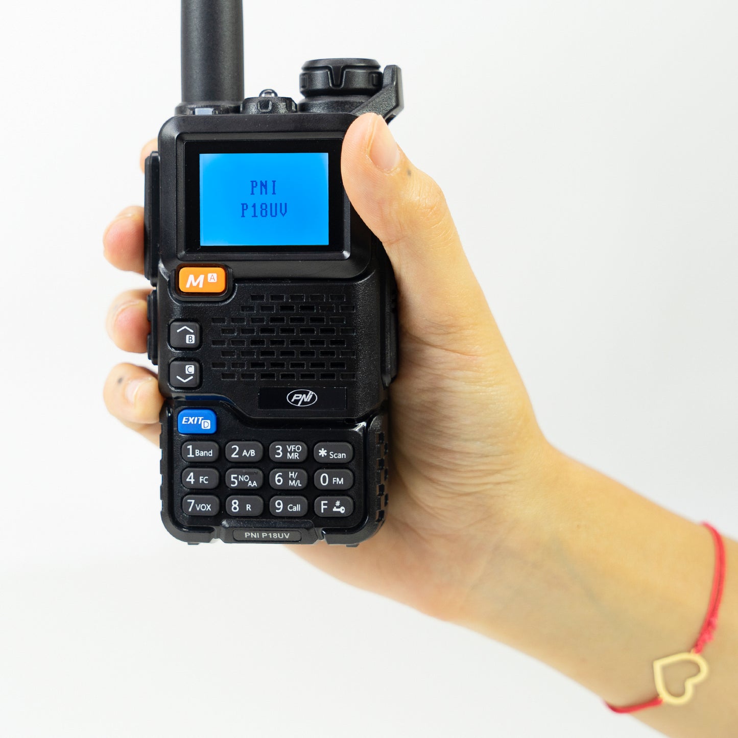 Statie radio portabila VHF/UHF PNI P18UV, dualband, 144-146MHz si 430-440MHz, 200CH, VOX, Scan, Radio FM, Li-Ion 2200 mAh