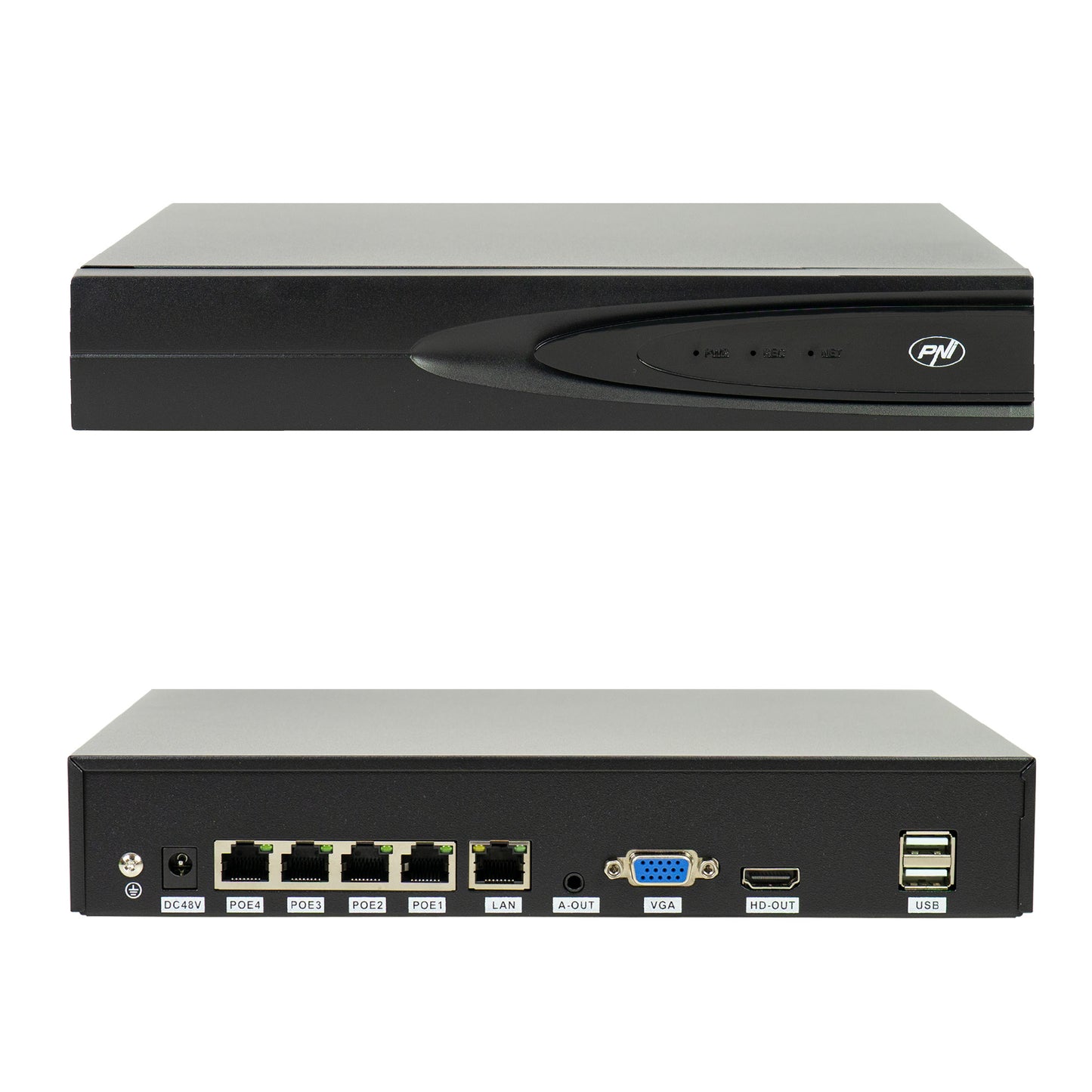Pachet supraveghere video NVR POE PNI House IP810, 6 camere PNI IP8POE, switch POE si cabluri incluse