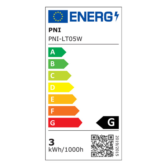 Lampa de masa PNI LT05W cu LED 3W, acumulator 1800 mAh, incarcare prin USB-C, 200 lumeni, lumina alba + RGB, buton tactil, dimabil, culoare alb