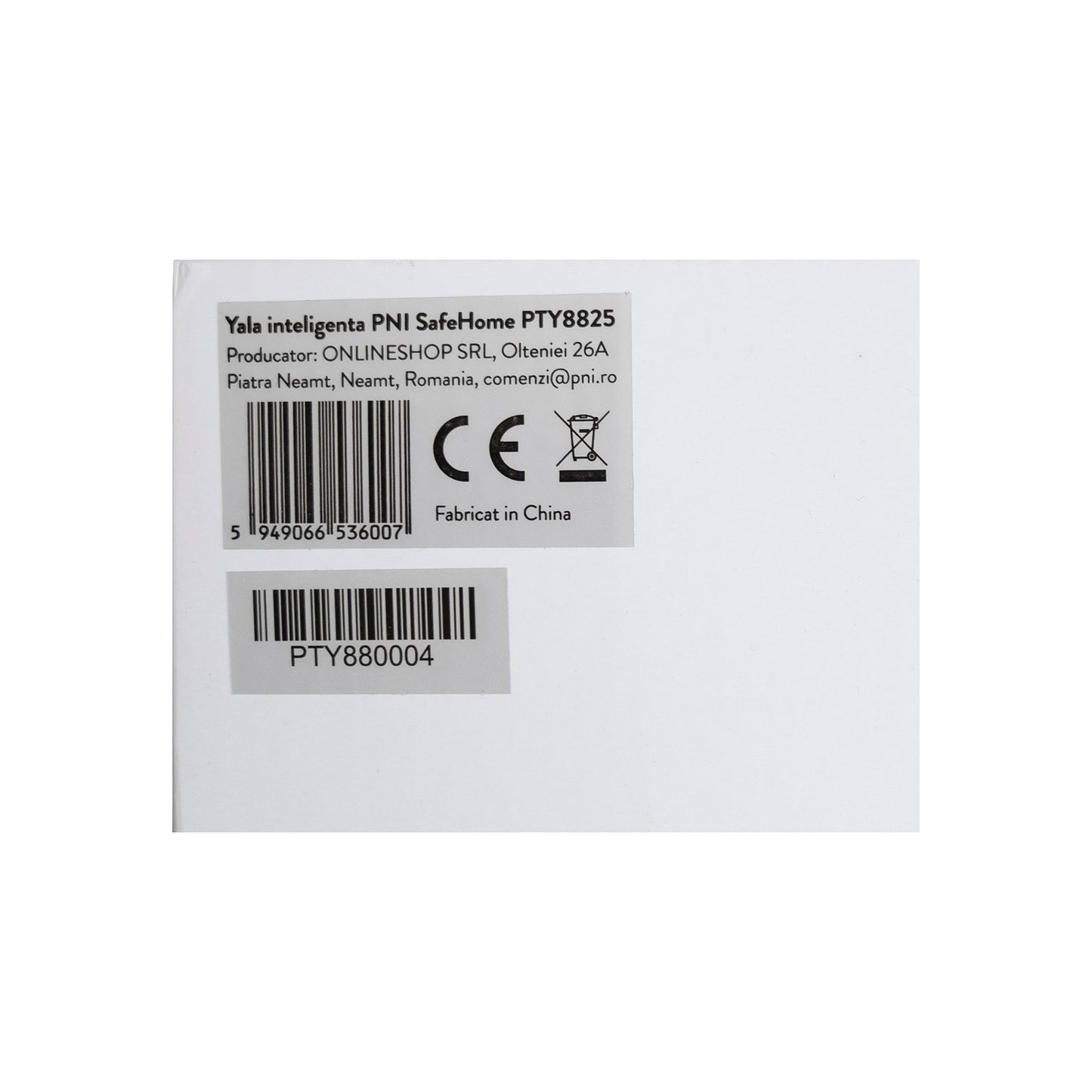 Yala inteligenta PNI SafeHome PTY8825, cod, card, recunoastere faciala, amprenta, aplicatie Tuya Smart, 30 utilizatori, camera incorporata