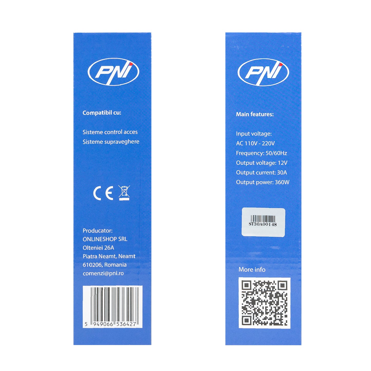 Sursa de tensiune in comutatie PNI ST30A 12V 30A 360W