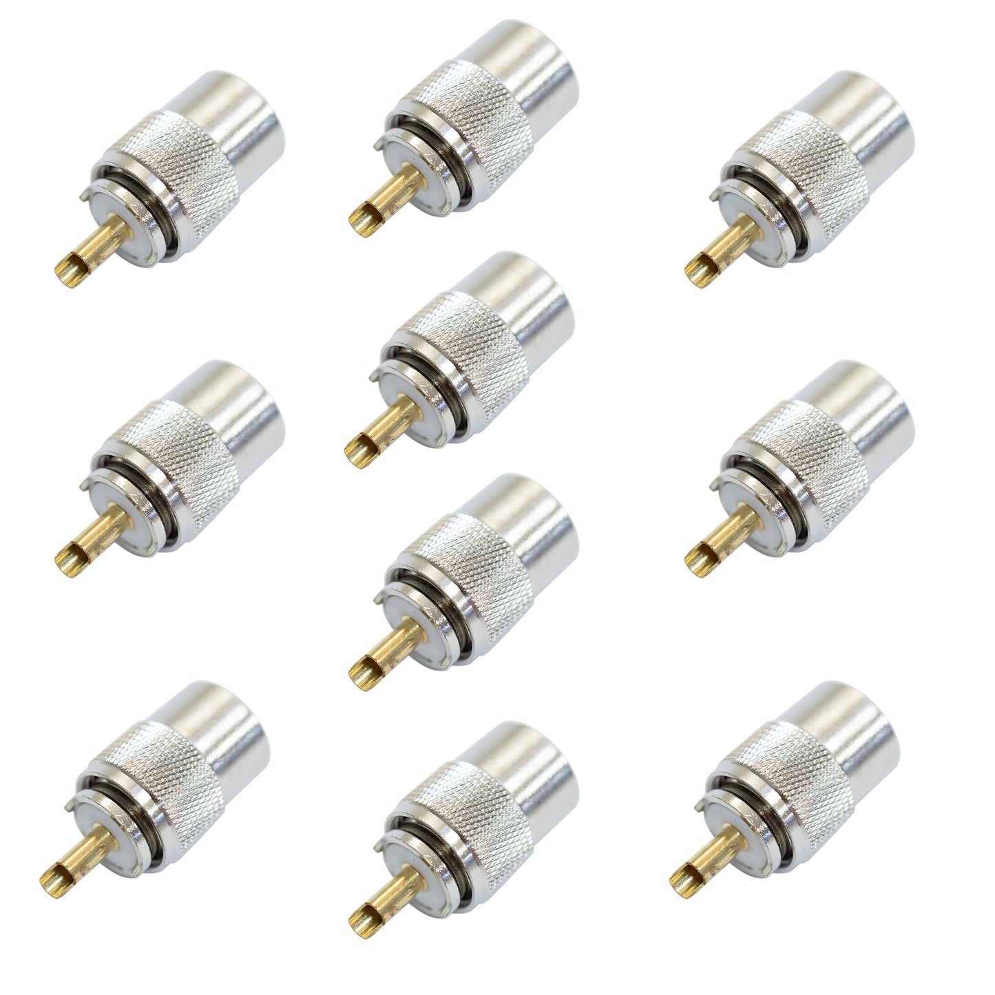 Set cu 10 bucati mufa PNI PL259 pentru cablu RG213 pin central aurit 9 mm