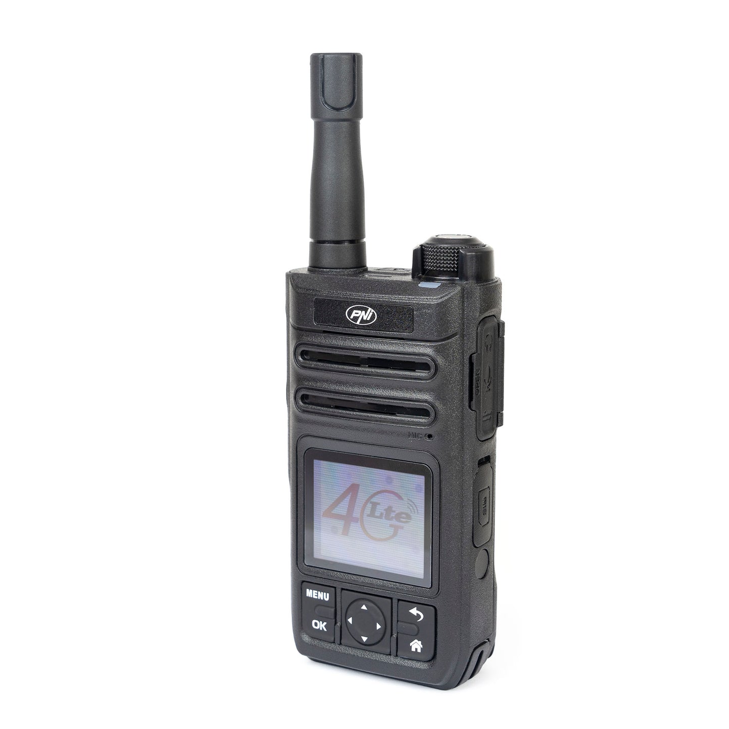 Statie radio portabila PNI PoC 1800, GSM 4G LTE, Wi-Fi 2.4GHz, Android OS, ecran color 1.77 inch, acumulator Li-Ion 4400 mAh, IP54