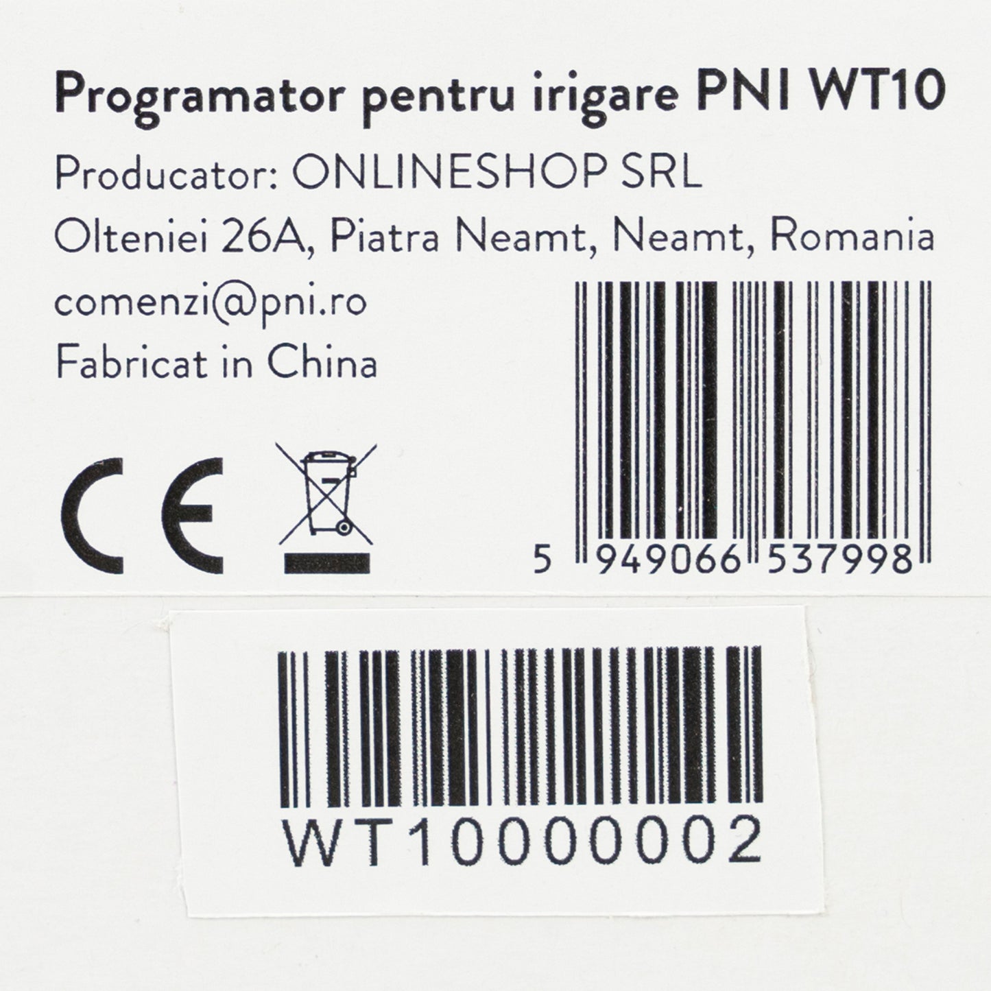 Programator pentru irigare PNI WT10, display LCD, racord 3/4, 2 iesiri, verde
