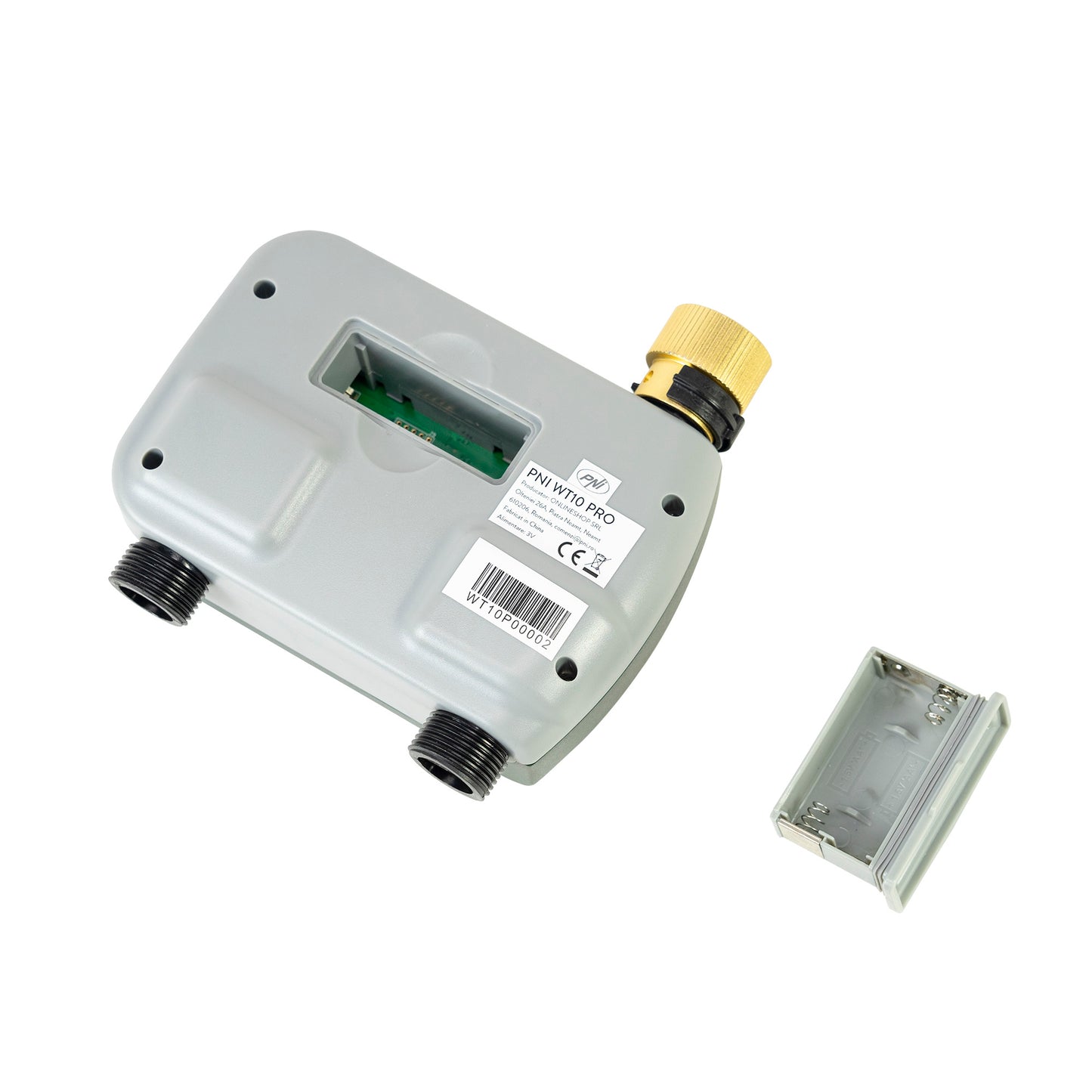 Programator pentru irigare PNI WT10 PRO, display LCD, racord metalic 3/4, 2 iesiri, verde