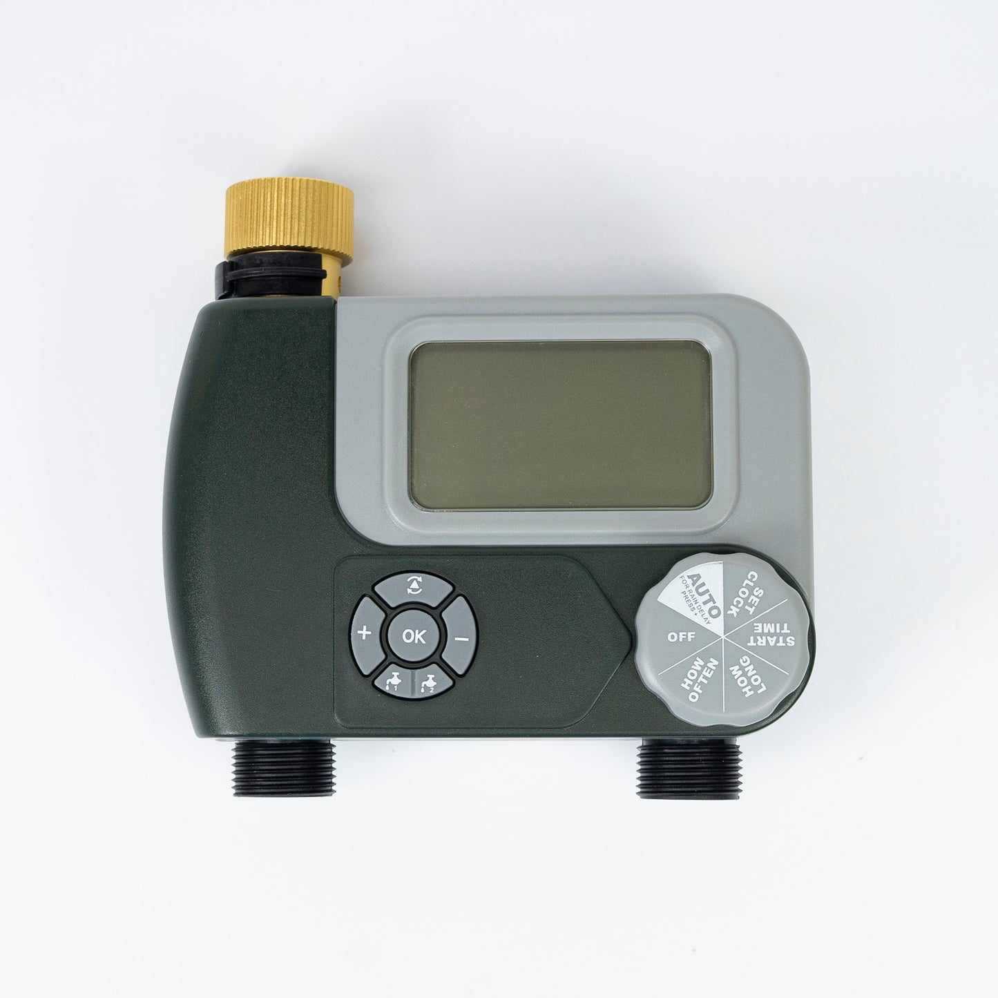 Programator pentru irigare PNI WT10 PRO, display LCD, racord metalic 3/4, 2 iesiri, verde