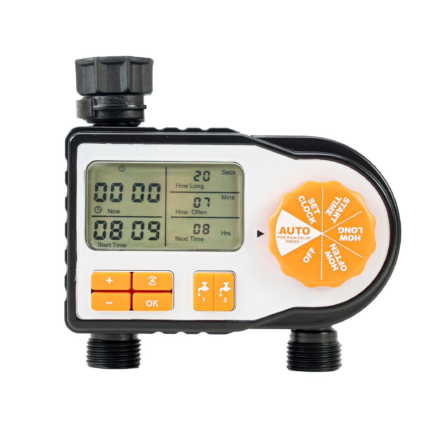 Programator pentru irigare PNI WT12, display LCD, racord 3/4, 2 iesiri, irigare automata si manuala, setare ora, durata si zile irigare