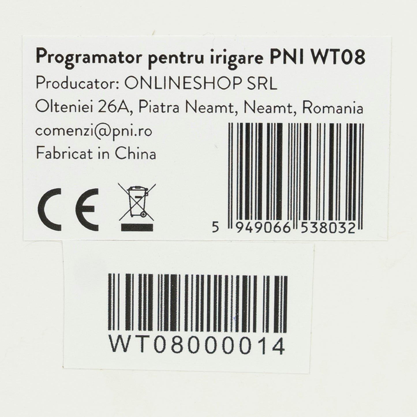 Programator pentru irigare PNI WT08, irigare automata si manuala, setare ora, durata si zile irigare