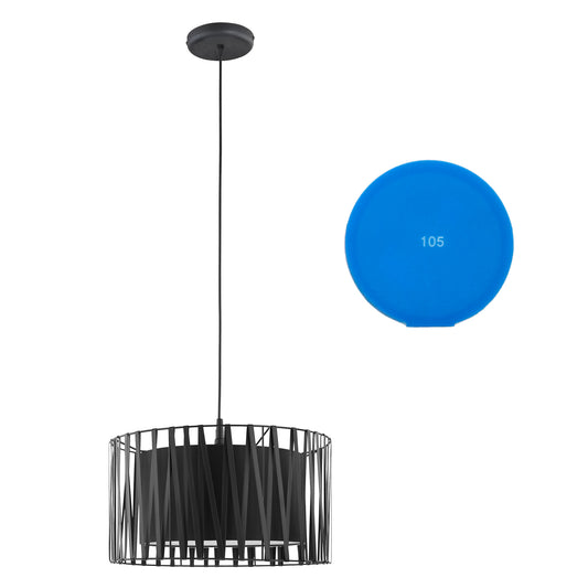 Corp de iluminat suspendat ADVITI NAVI 400 1P AD-LD-6241BE27T, 60W, E27 si Sticky Pad Blue inclus