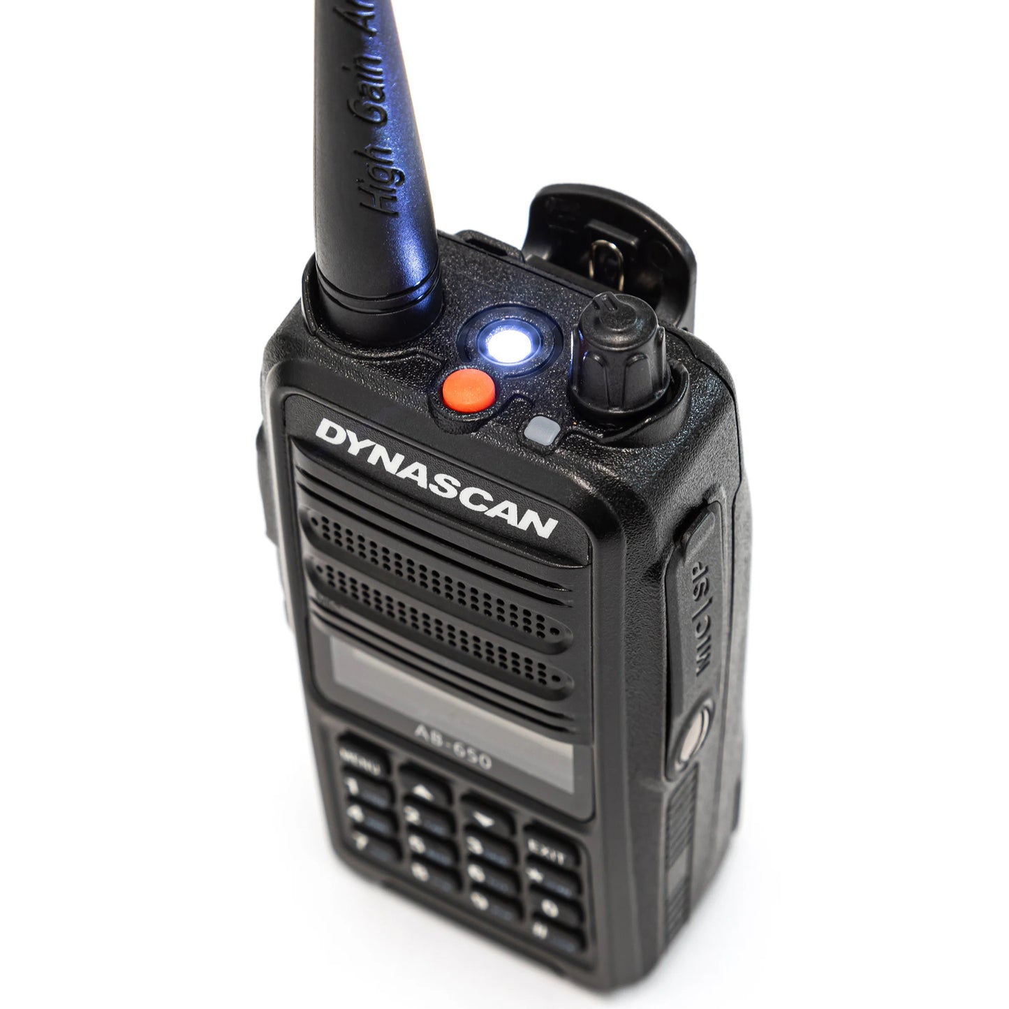 Statie radio portabila VHF Dynascan AB-650 pentru aviatie, 6W, SQ, 118-136.975 MHz, AM, 2600 mAh Li-Ion, Radio FM