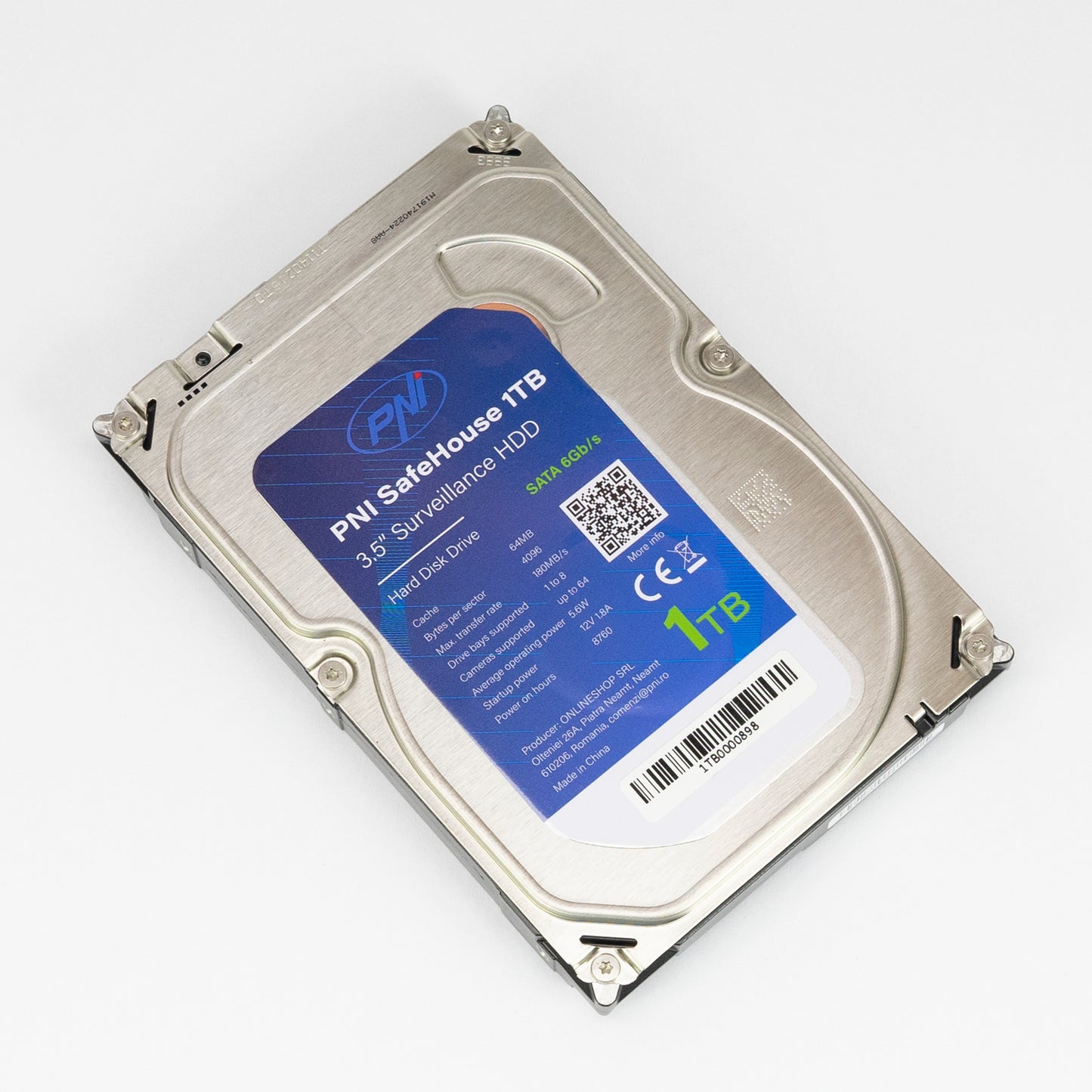 Hard Disk intern PNI SafeHouse 1TB 3.5" HDD, CCTV, 64MB, SATA III, 7200 RPM pentru sisteme de supraveghere