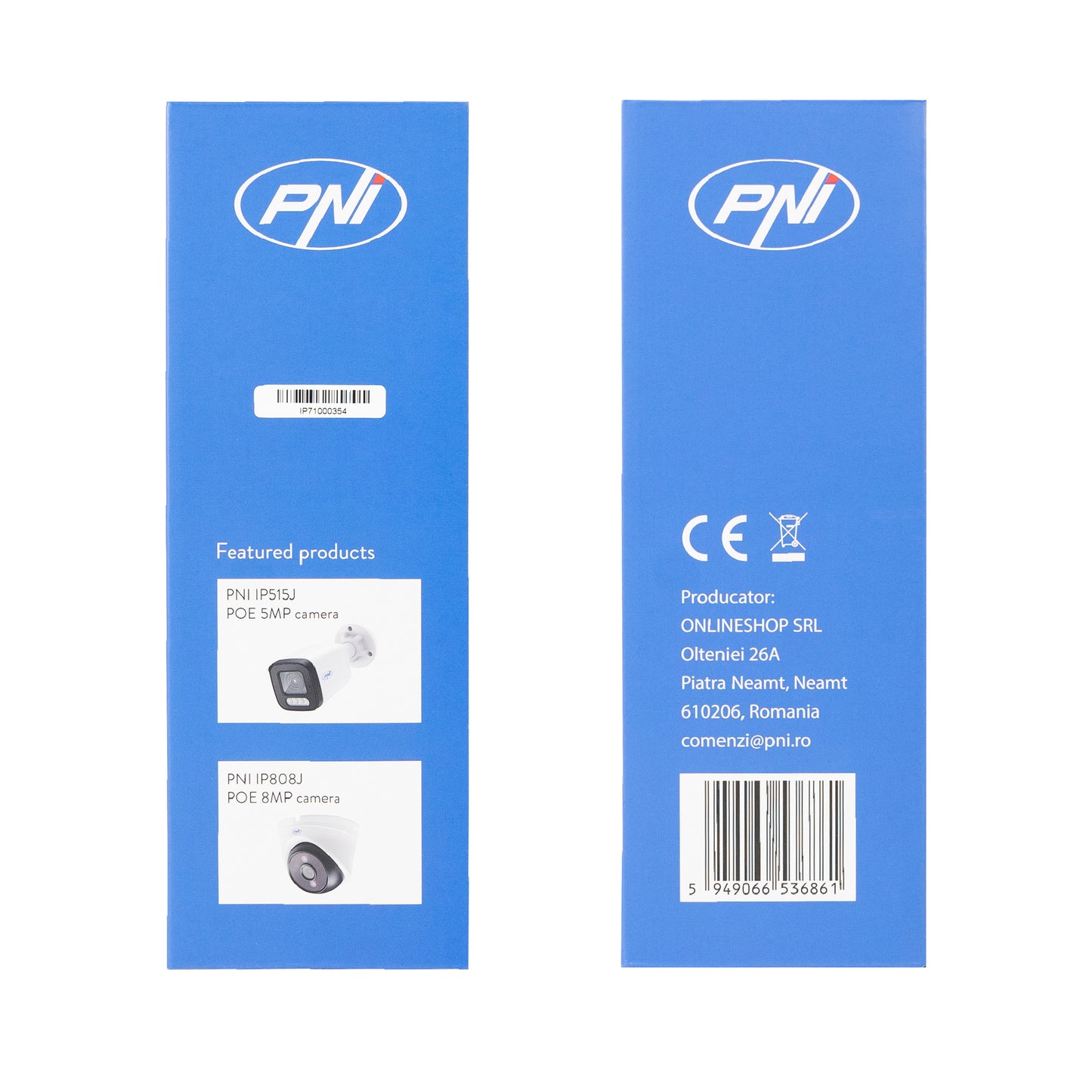 NVR POE PNI House IP710J, 10 canale 4K 8MP, 4 canale POE si 6 canale IP, negru