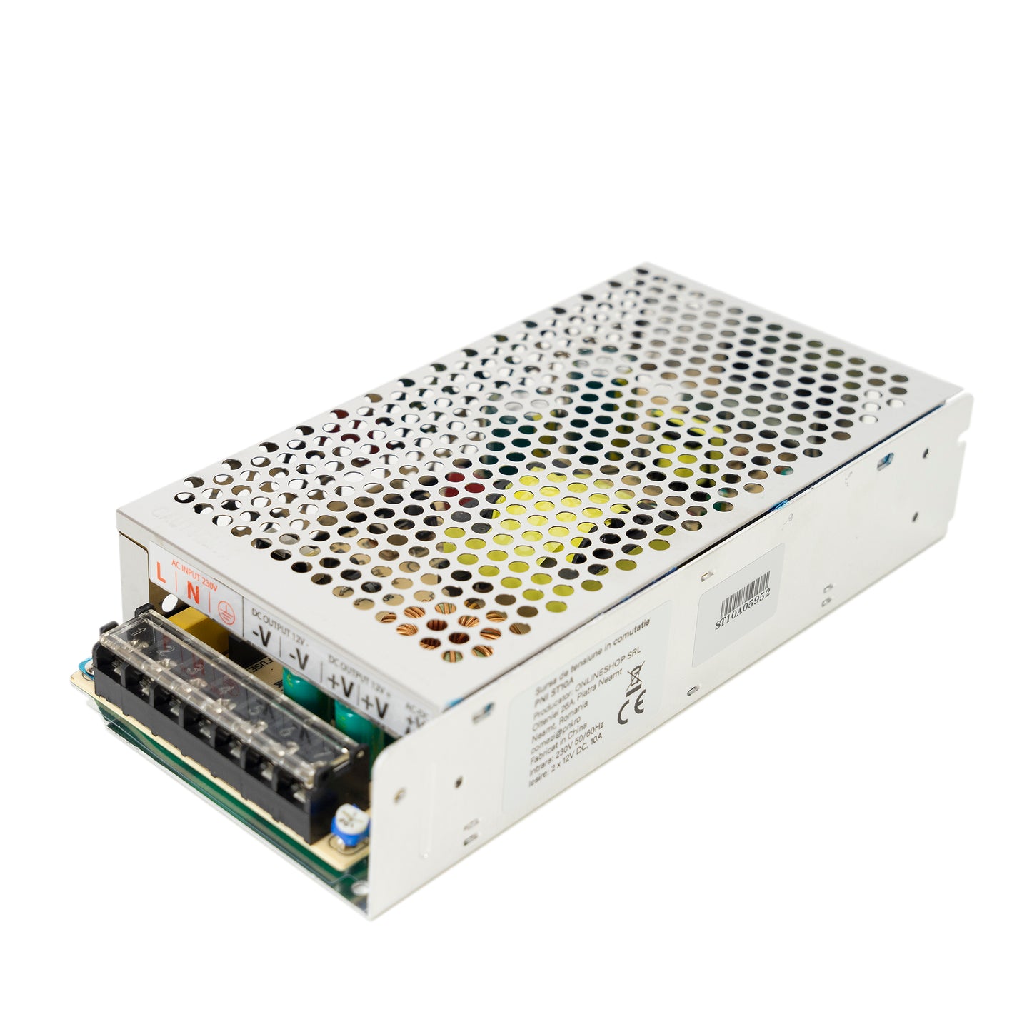Sursa de tensiune in comutatie PNI ST10A 230V la 12V 10A stabilizata pentru sisteme de supraveghere