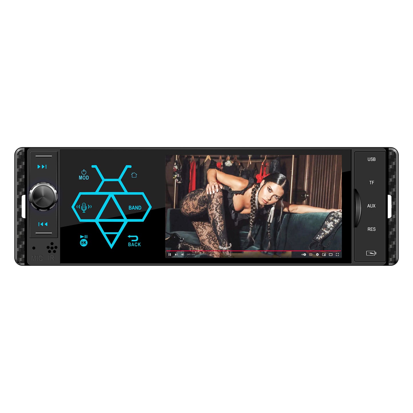 MP5 player auto PNI Clementine 9550 1DIN display 4 inch 50Wx4, Bluetooth, radio FM, Carplay, functie RDS