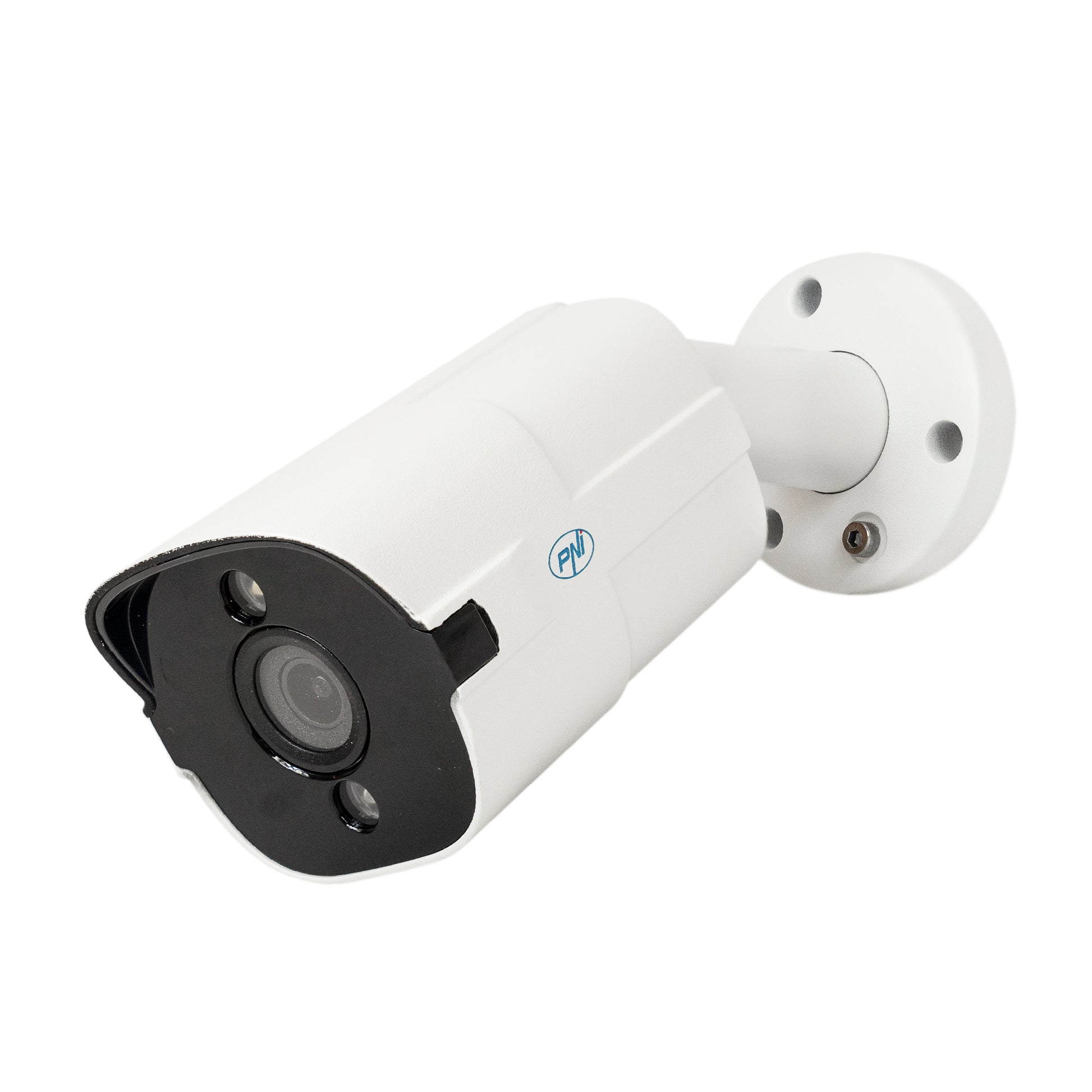Camera supraveghere video PNI IP818J, POE, bullet 8MP, black light, lentila 2.8mm, pentru exterior, alb