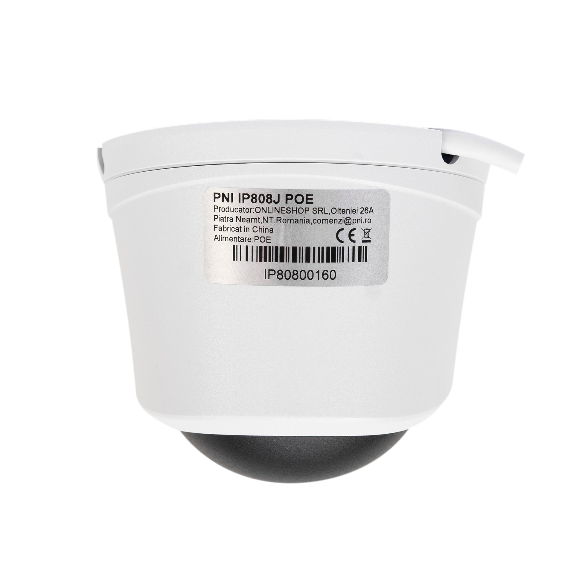 Camera supraveghere video PNI IP808J POE, 8MP, black light, lentila 2.8mm, pentru exterior, alb