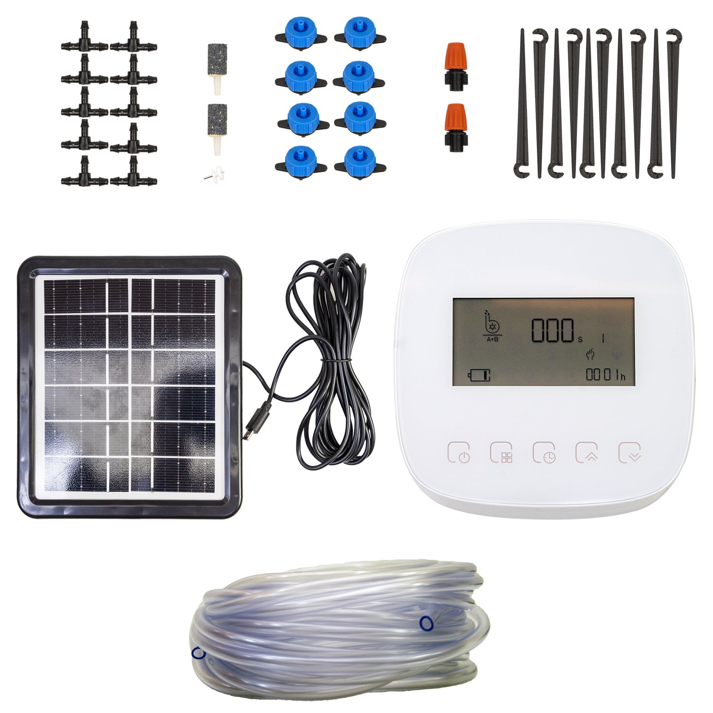 Programator inteligent pentru irigare PNI SWI190, Wi-Fi cu panou solar 3.3W, 8 zone, control prin aplicatie Tuya