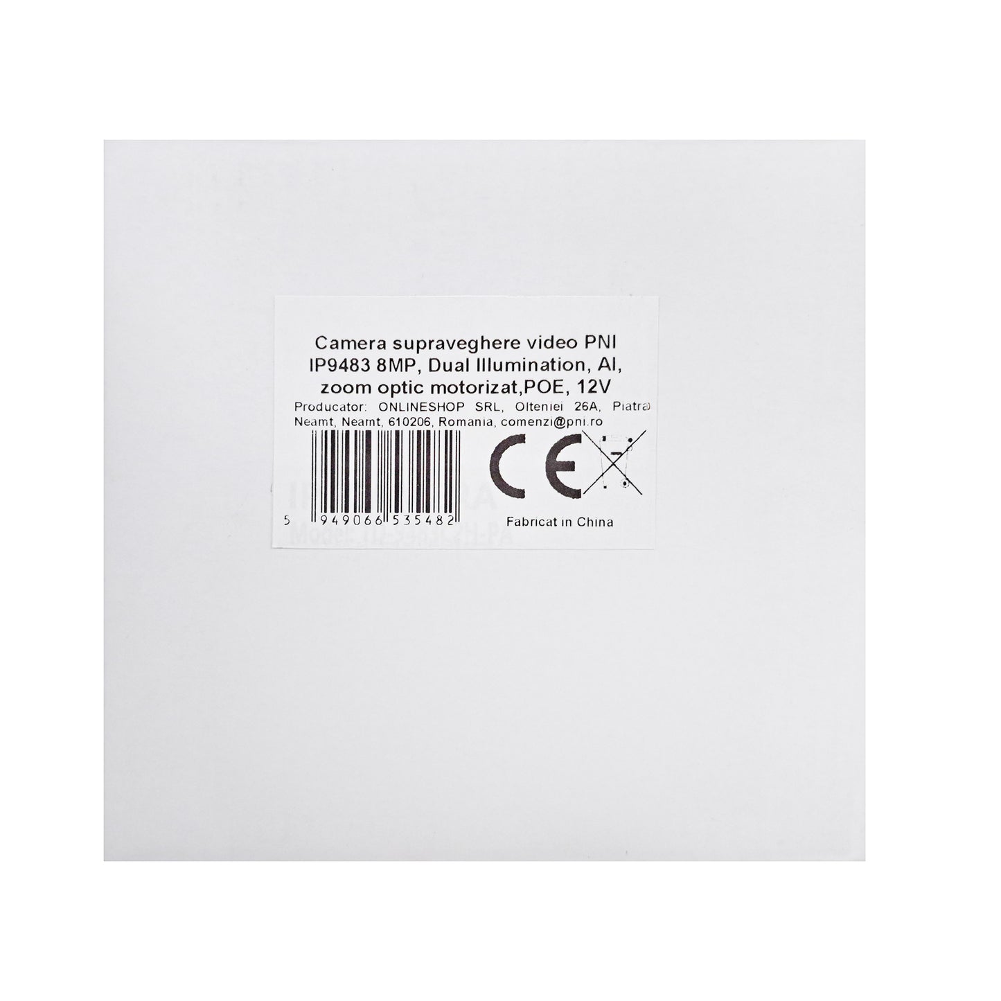 Camera supraveghere video PNI IP9483 8MP, Dual Illumination, AI, zoom optic motorizat, POE, 12V