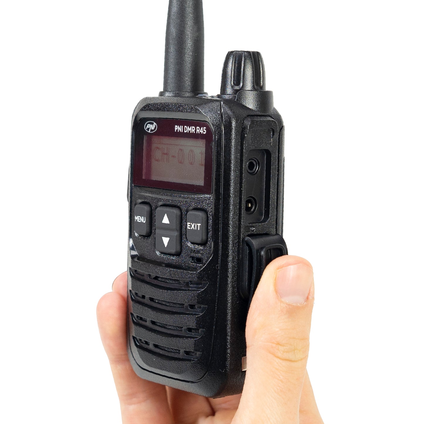 Statie radio portabila PNI DMR R45, digital si analogic, 446MHz, 16 canale digitale si 99 canale analogice, functie inregistrare voce, baterie Li-Ion 2000mAh