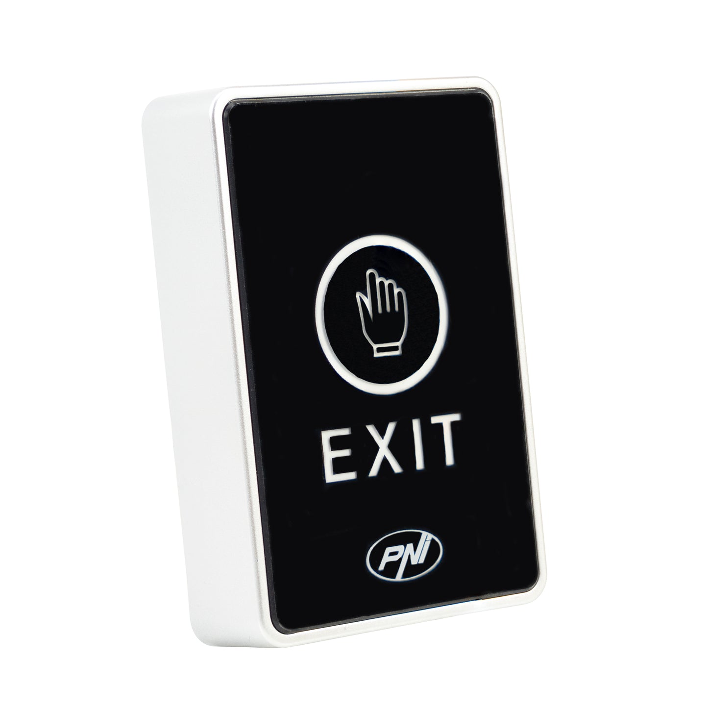 Intrerupator de acces PNI PB104, cu touch, montaj aplicat, NO/NC/COM, 12V/24V DC, LED stare, metalic, 5 fire, IP65