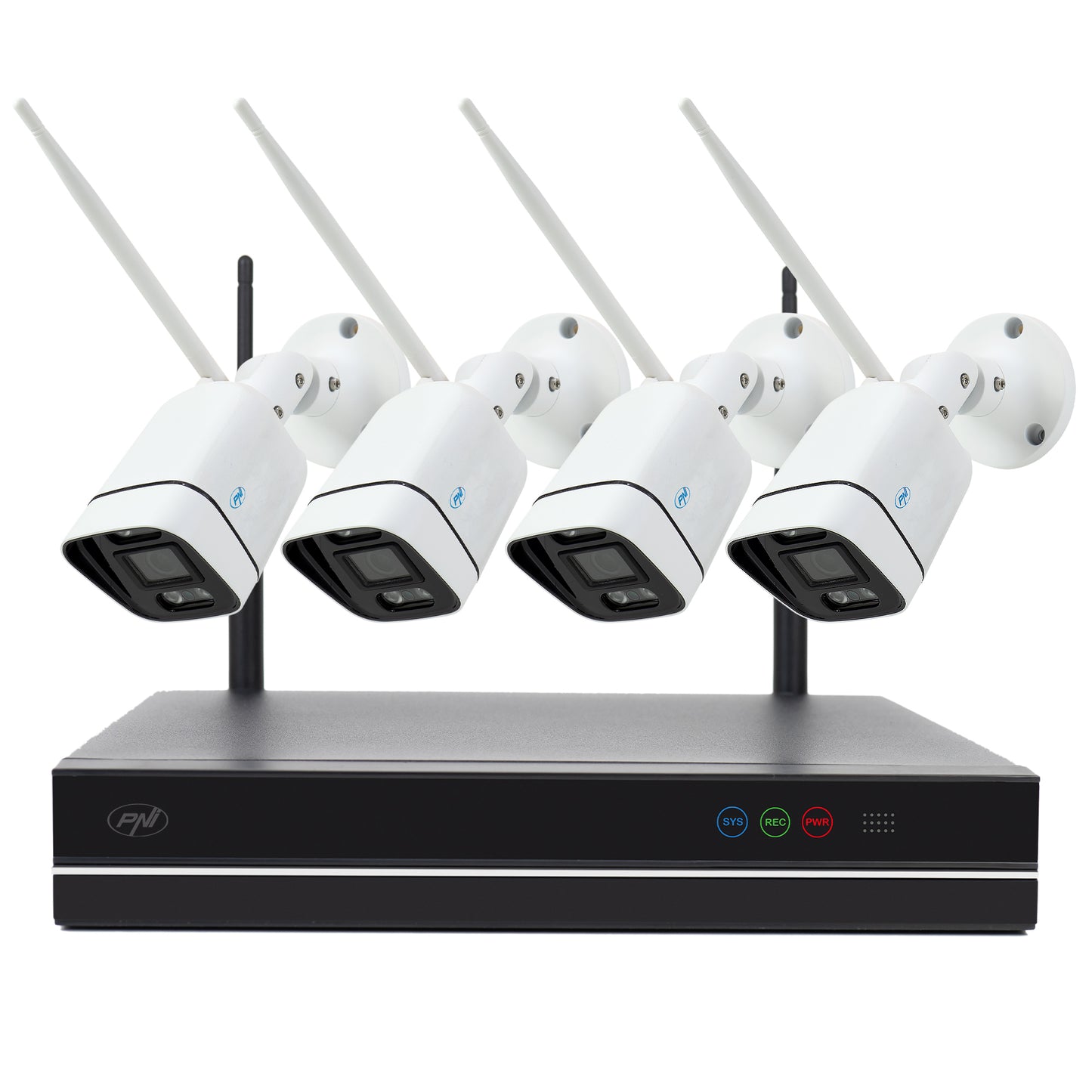 Pachet supraveghere video PNI House WiFi660 NVR cu 4 camere wireless, 3MP si HDD PNI SafeHouse 1TB, 3.5" inclus