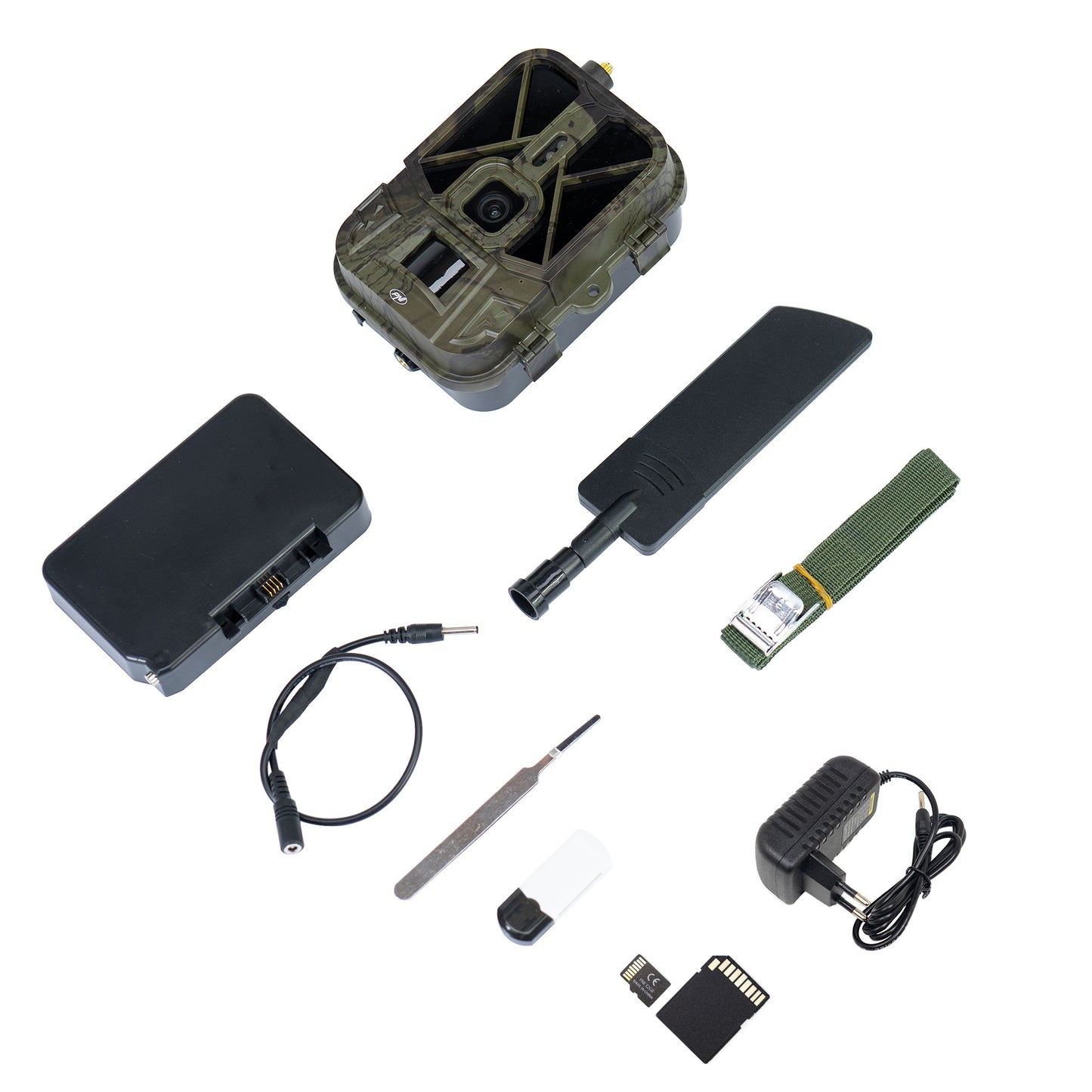 Pachet Camera vanatoare PNI Hunting 550C Internet 4G LTE, acces prin aplicatia Tuya, acumulator + Card de memorie MicroSD PNI 32GB cu adaptor SD