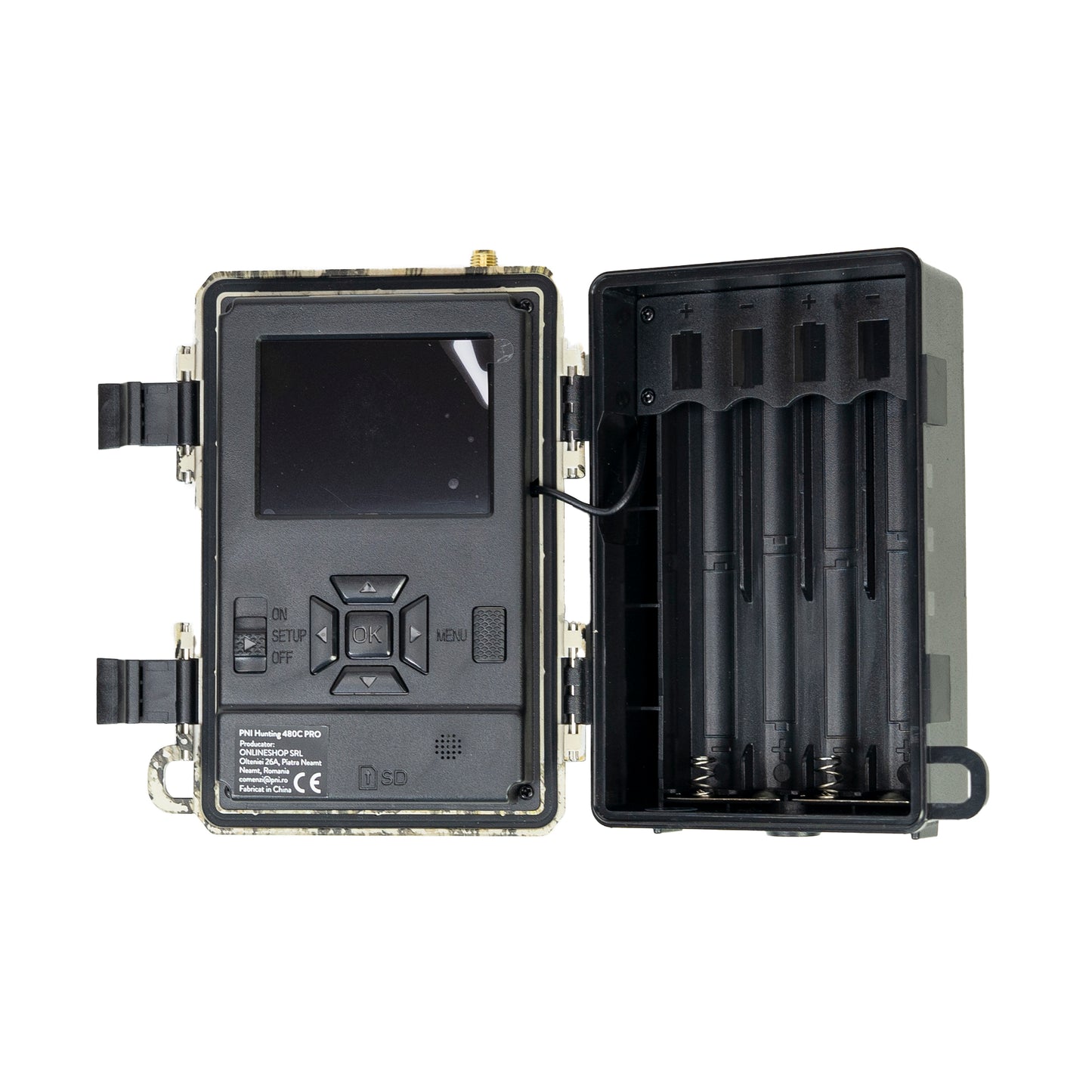 Pachet Camera vanatoare PNI Hunting 480C PRO, 24MP, cu Internet 4G, GPS + Card de memorie MicroSD PNI 32GB cu adaptor SD