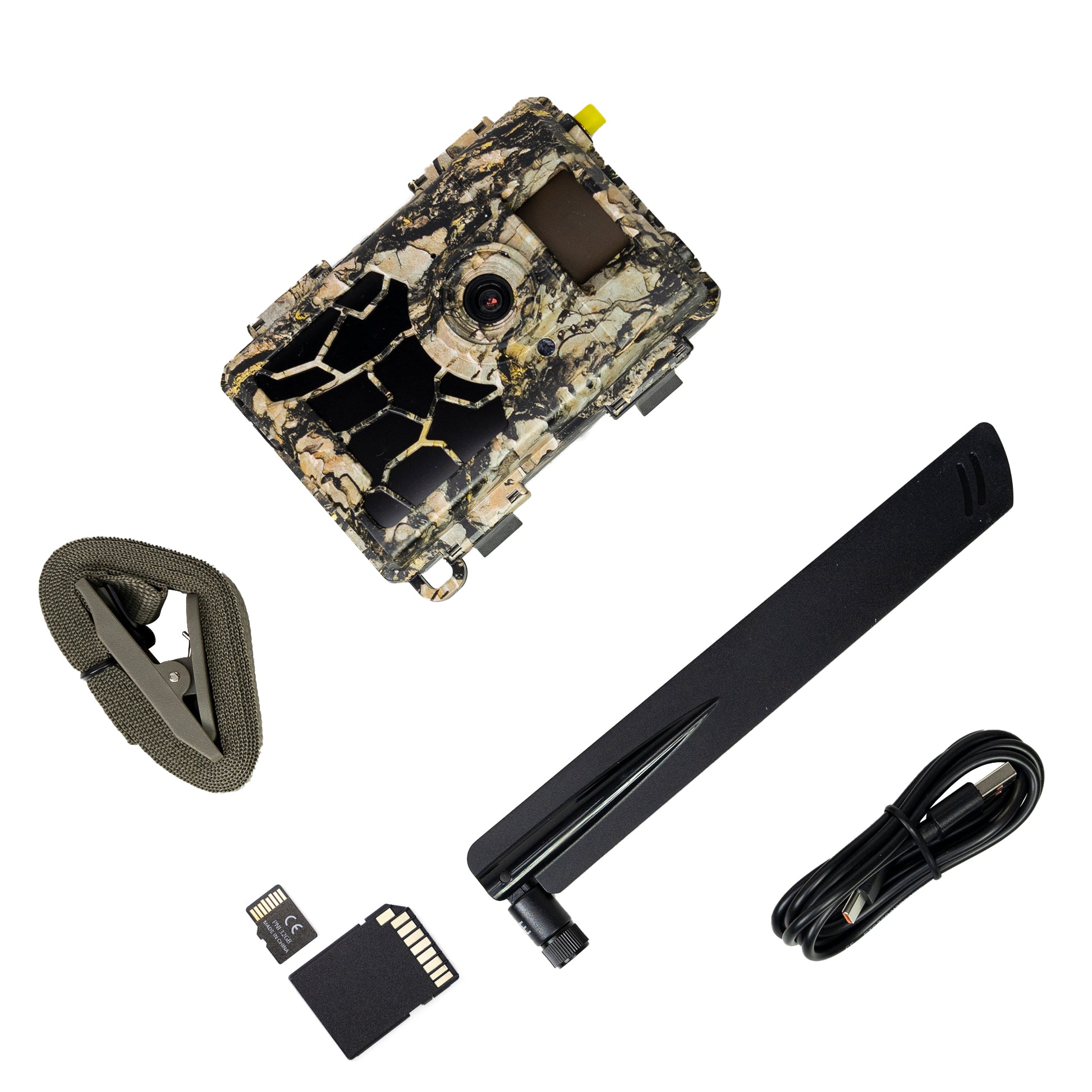 Pachet Camera vanatoare PNI Hunting 480C PRO, 24MP, cu Internet 4G, GPS + Card de memorie MicroSD PNI 32GB cu adaptor SD